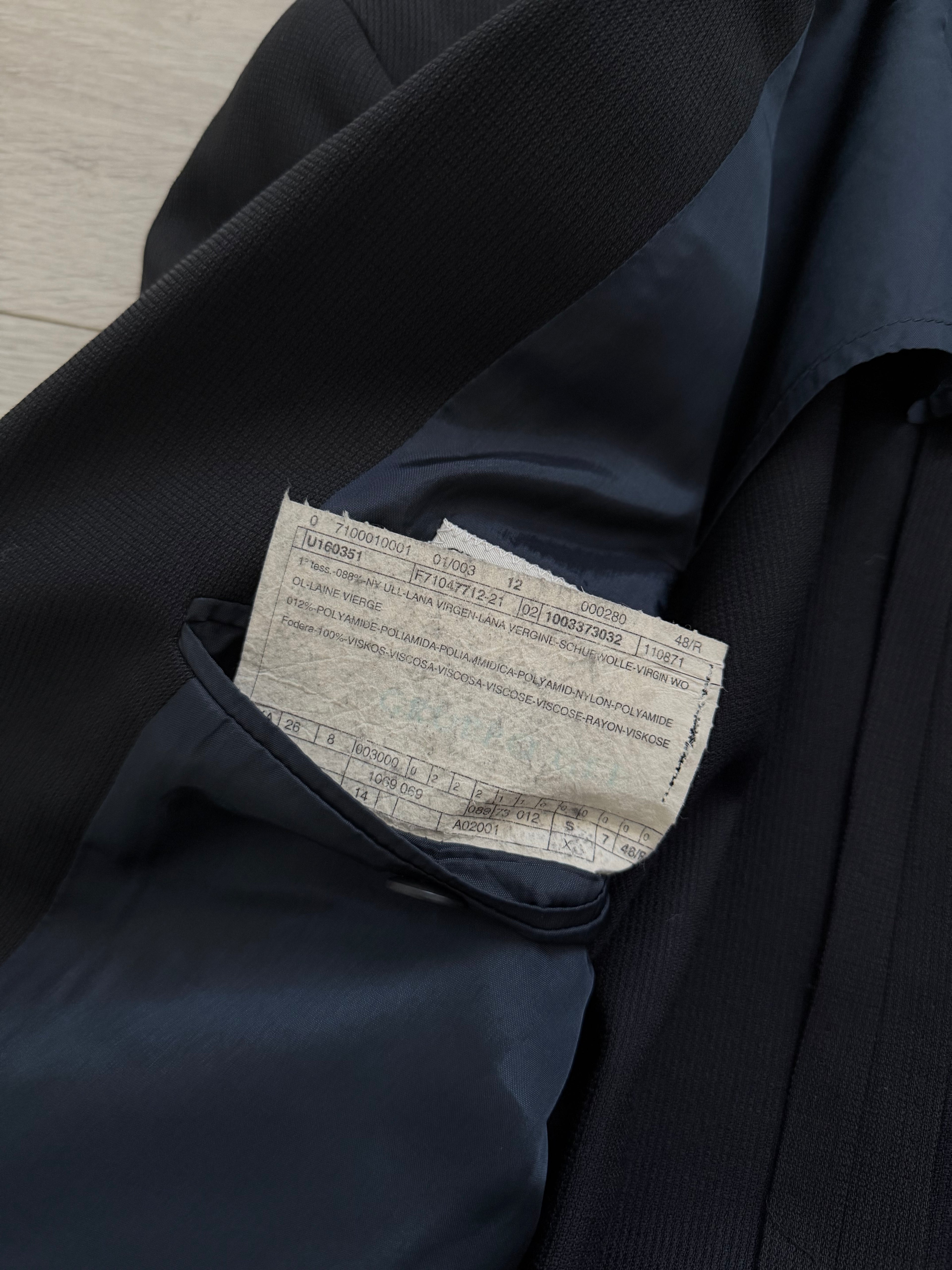 Giorgio Armani 1980s 2B Double Pleat Lightweight Navy Wool Suit - Size M Jacket / 32" Waist