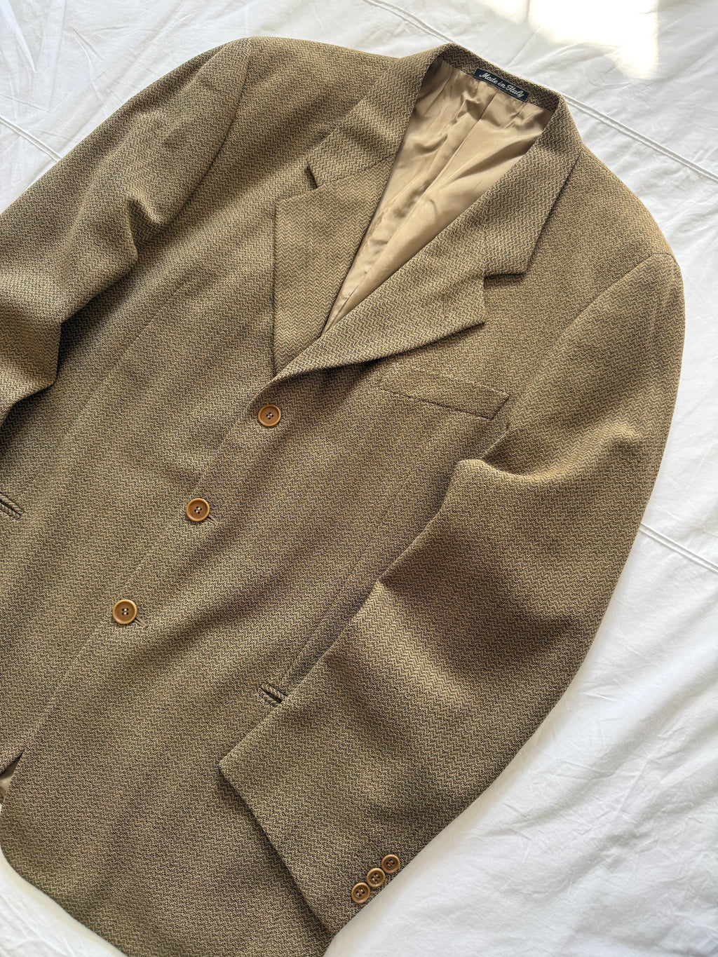 Giorgio Armani 1980s 3B Textured Wool Nylon Sport Jacket Blazer  - Size XL
