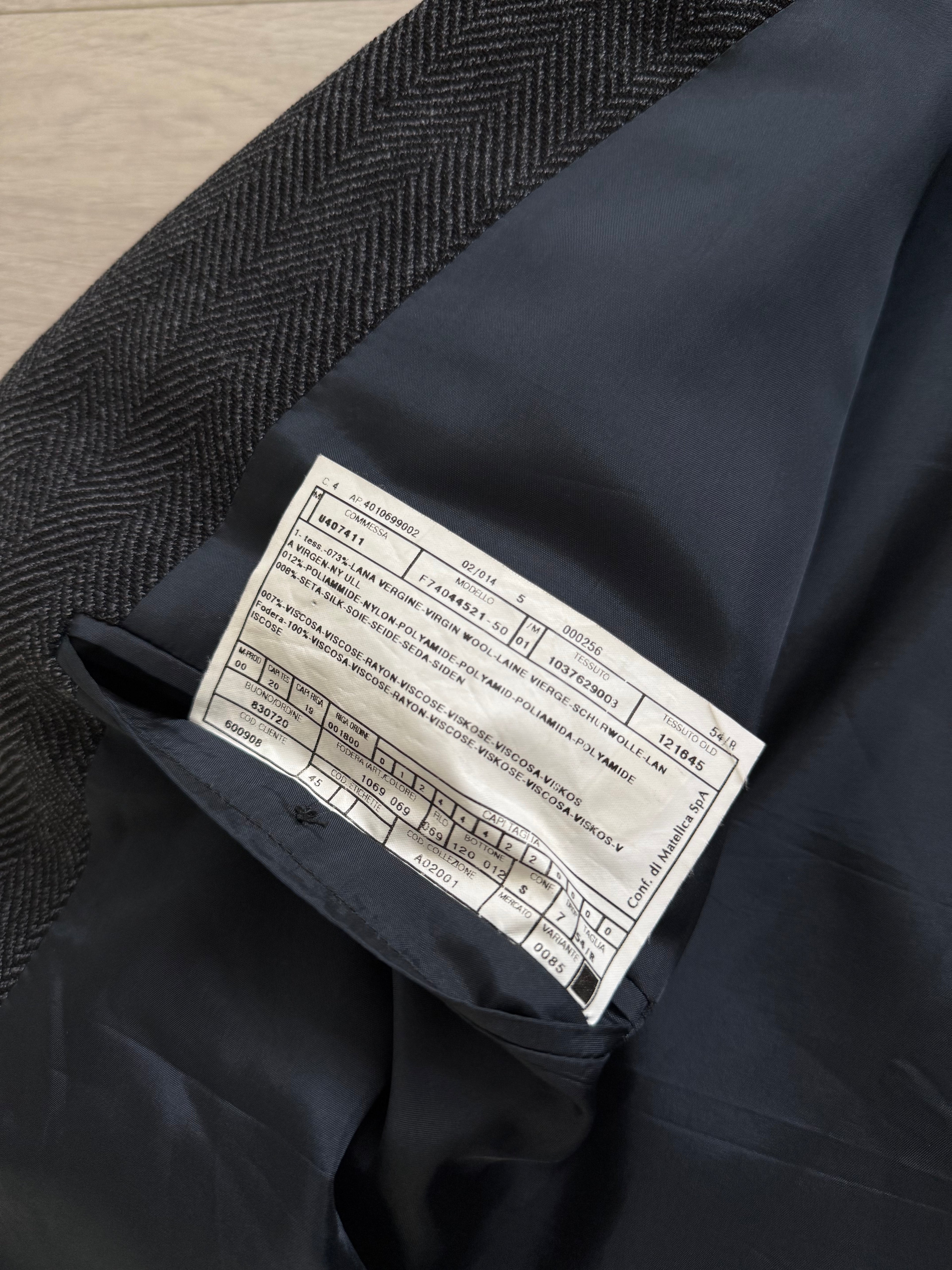 Armani 1990s Herringbone Wool 3B Sports Jacket Blazer - Size XXL