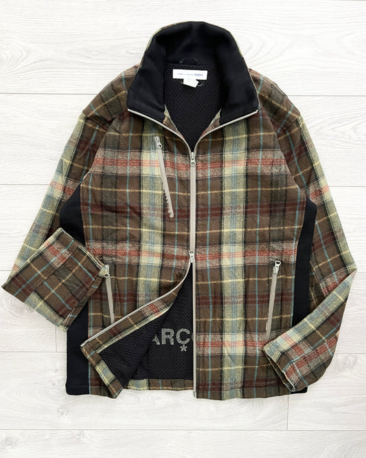 Comme Des Garcons SHIRT 2009 Technical Plaid Wool Jacket - Size M