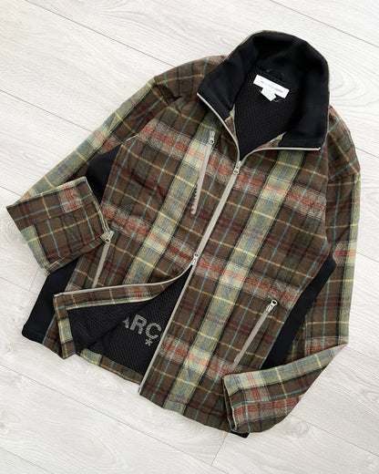 Comme Des Garcons SHIRT 2009 Technical Plaid Wool Jacket - Size M