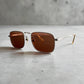 Helmut Lang 1999 Titanium Metal Sunglasses