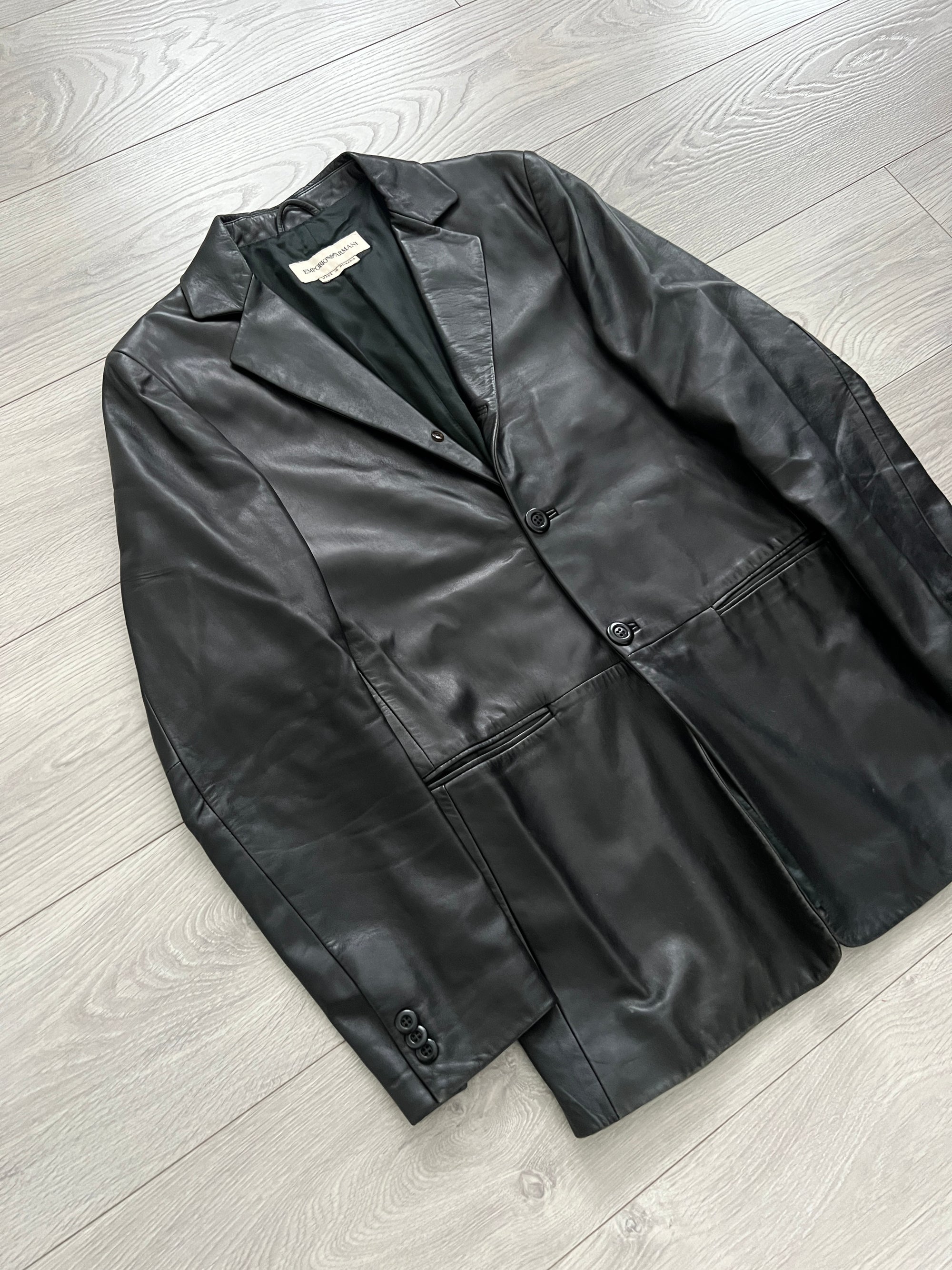 Emporio Armani 2003 Leather Jacket - Size S
