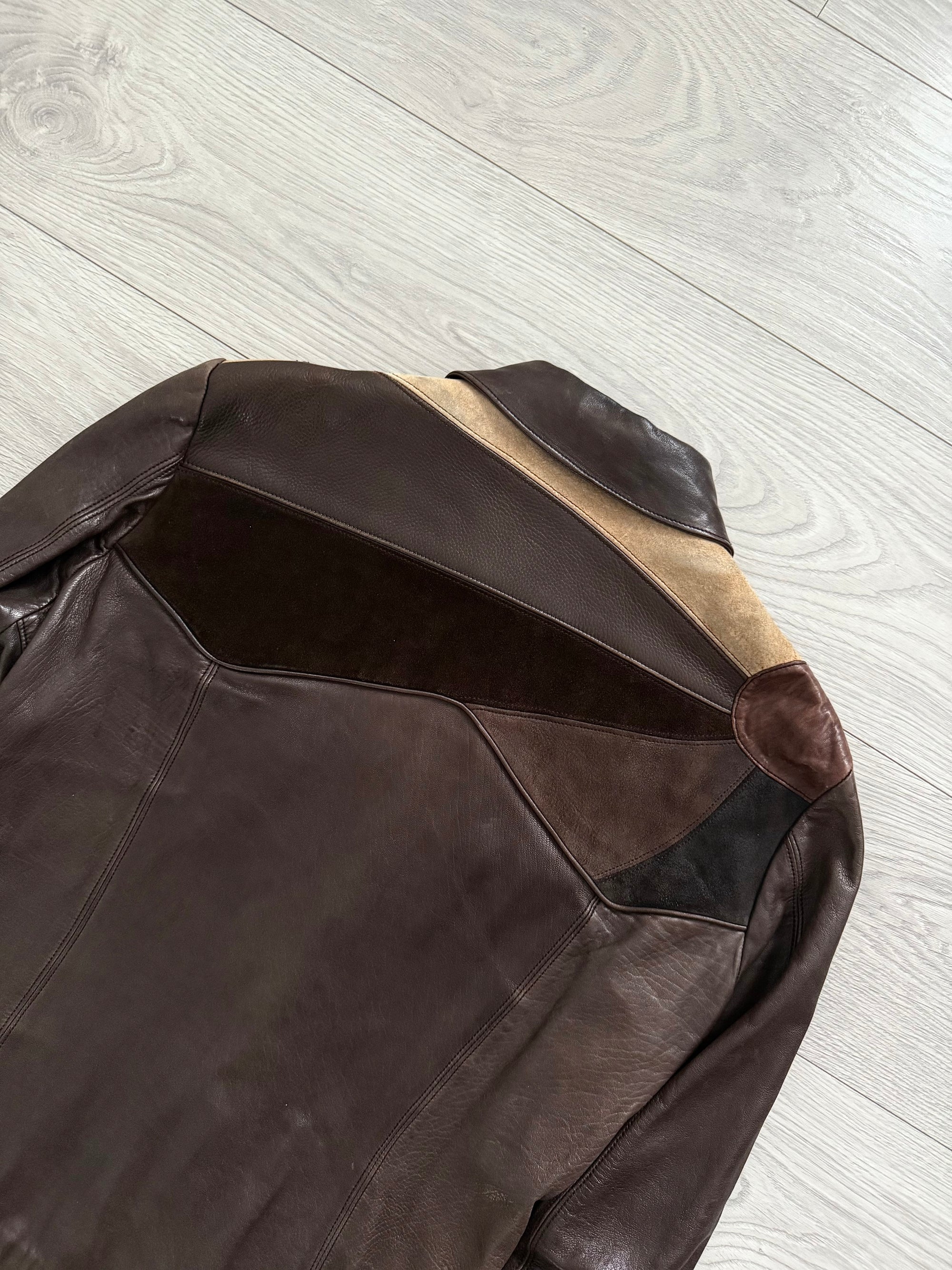 Gucci by Tom Ford SS2004 Western Leather Patchwork Jacket - Size M