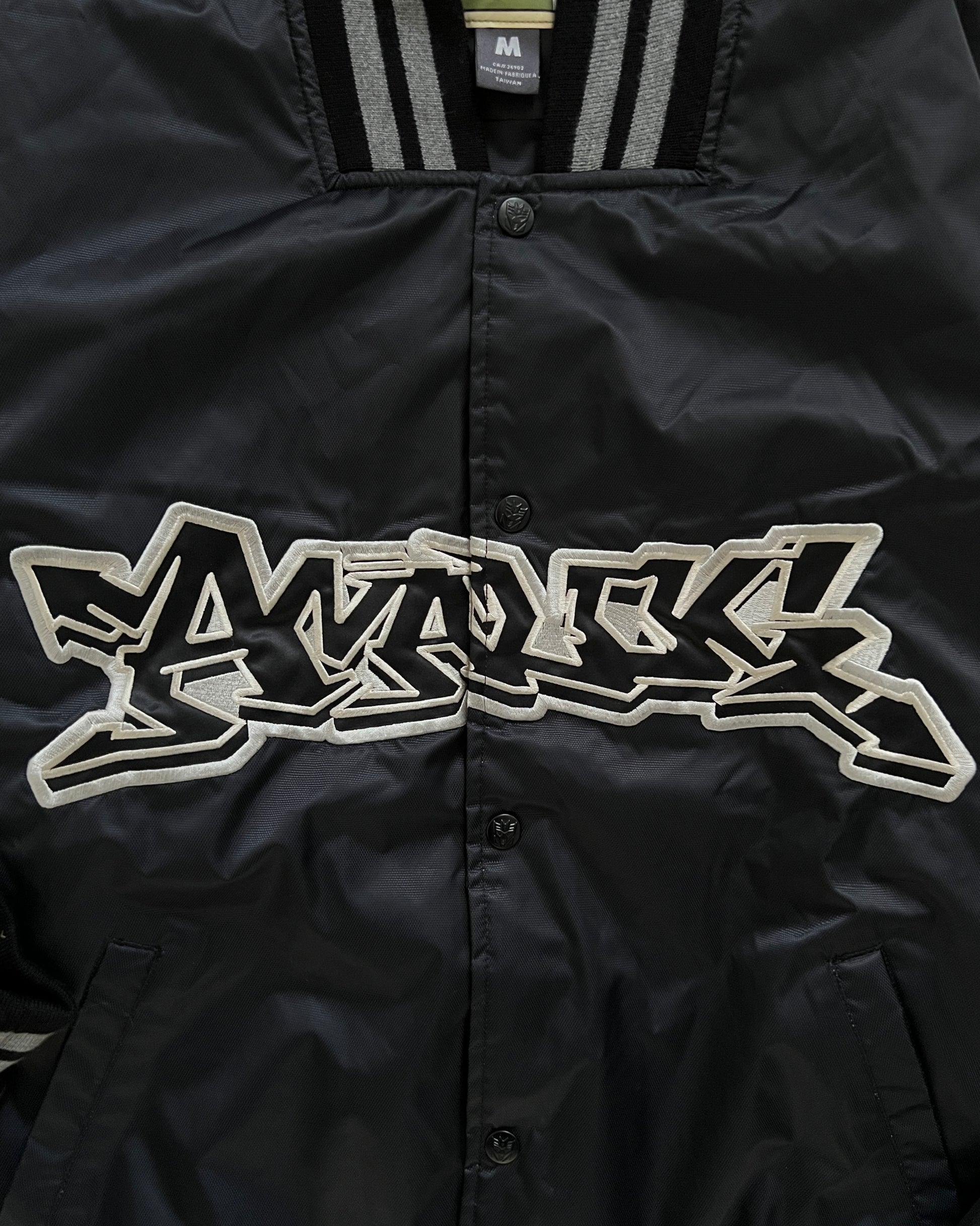 Burton Analog 00s Graffiti Logo Padded Stadium Bomber Jacket - Size M