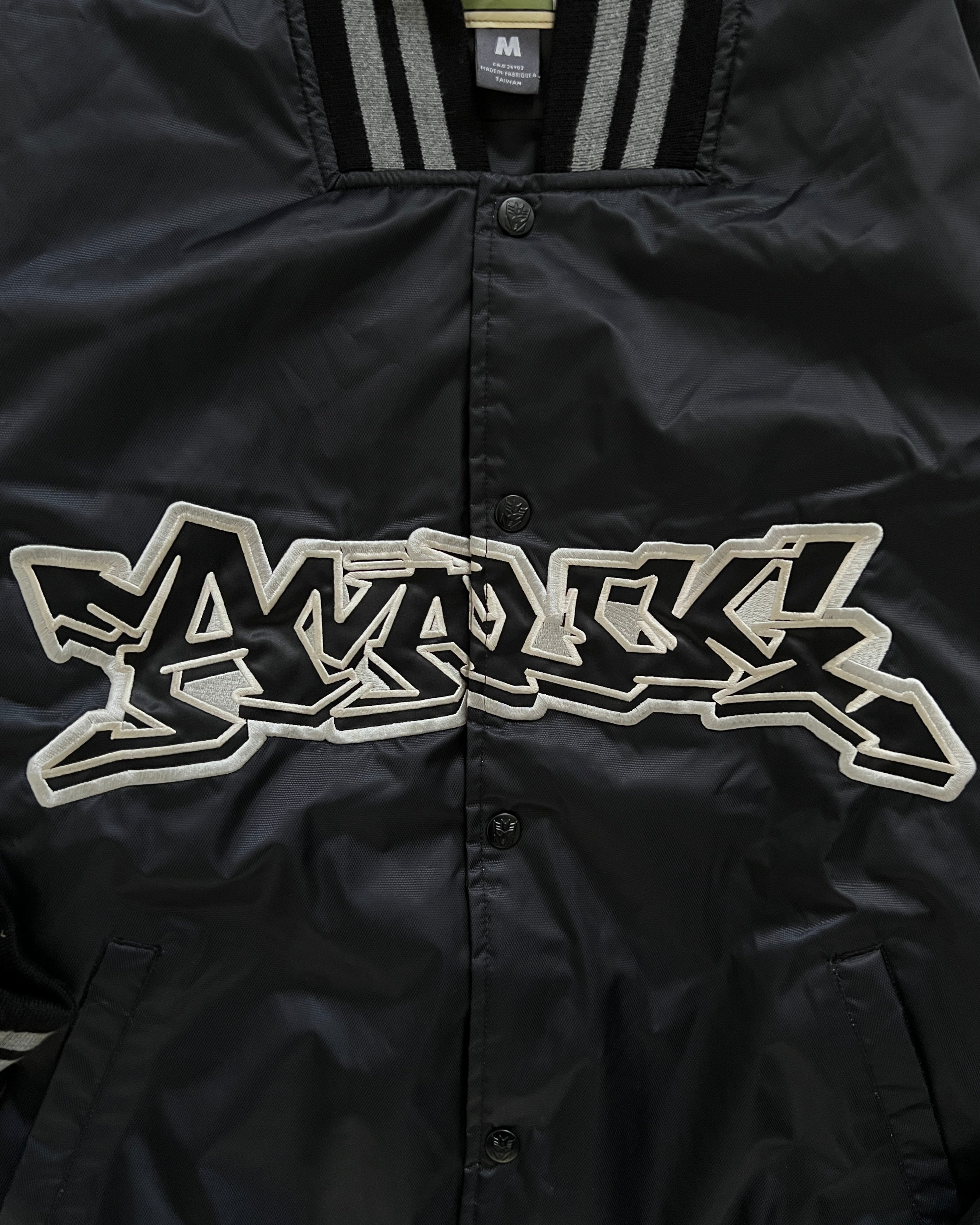Burton Analog 00s Graffiti Logo Padded Stadium Bomber Jacket - Size M