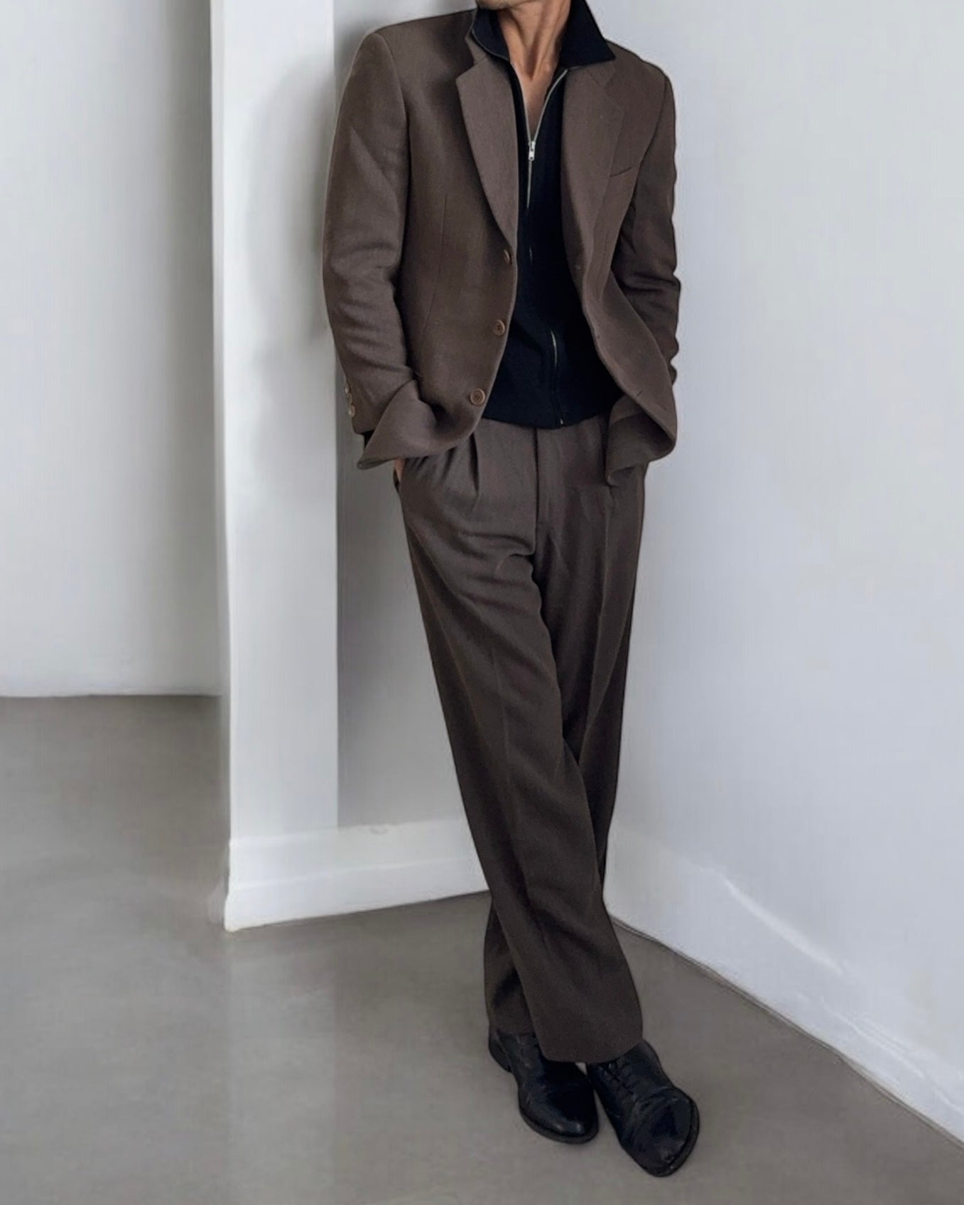 Giorgio Armani 1990s Pleated Wool Suit - Size M Jacket / 30" Waist