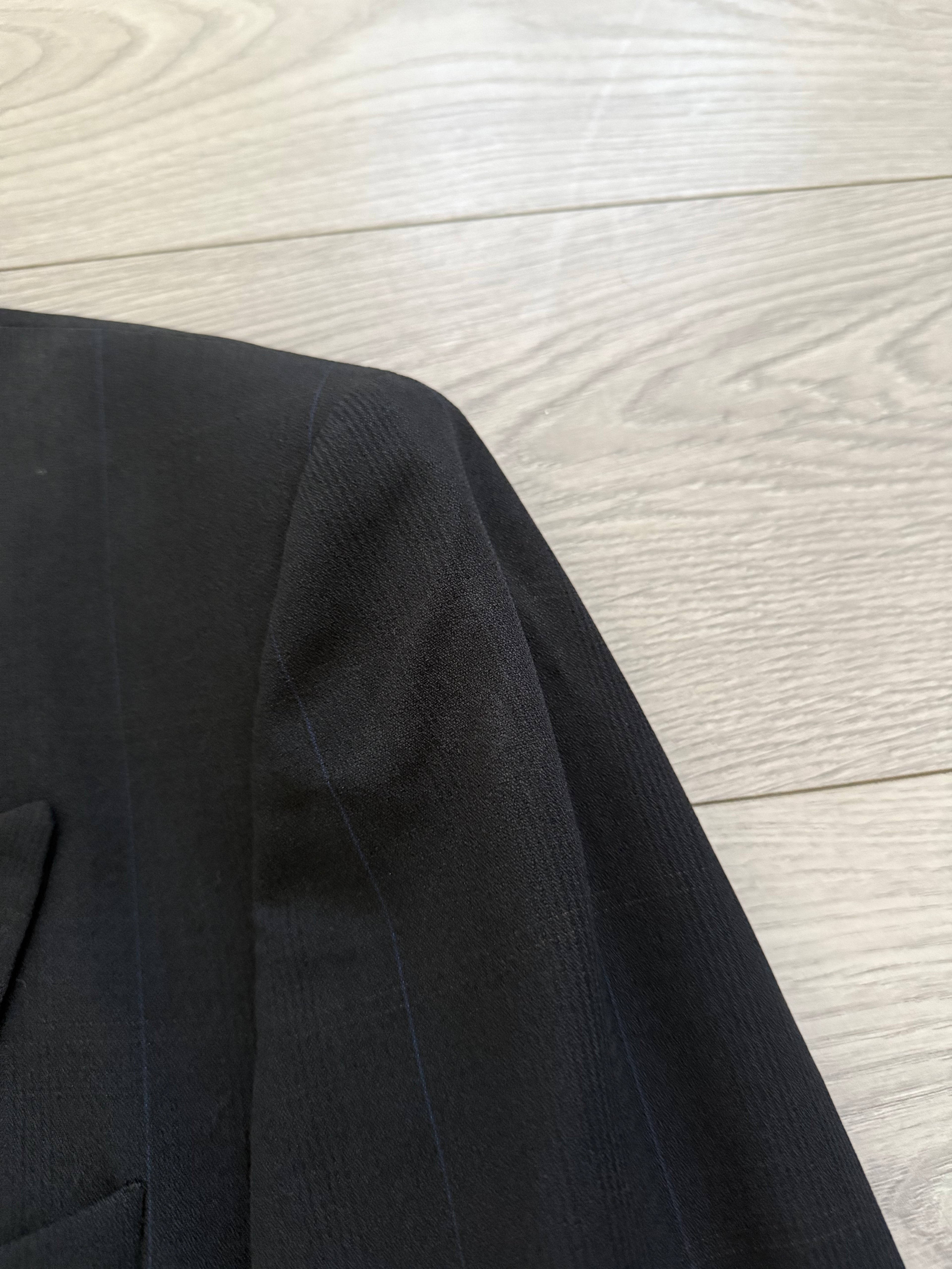 Valentino 1980s Double Breasted Peaked Lapel Wool Sports Blazer Jacket - Size S