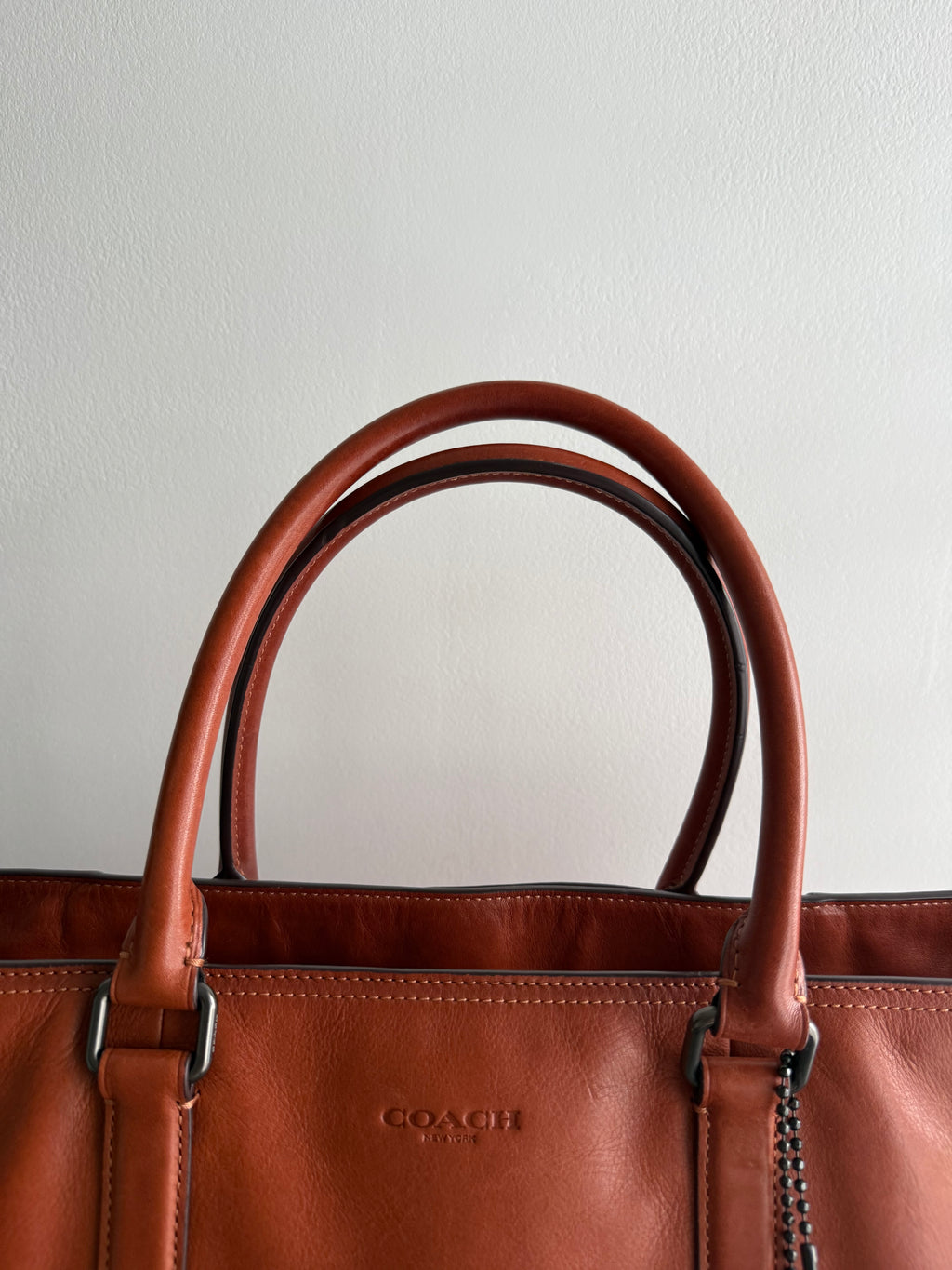 Coach New York Vintage Leather Hold-All Tote Bag