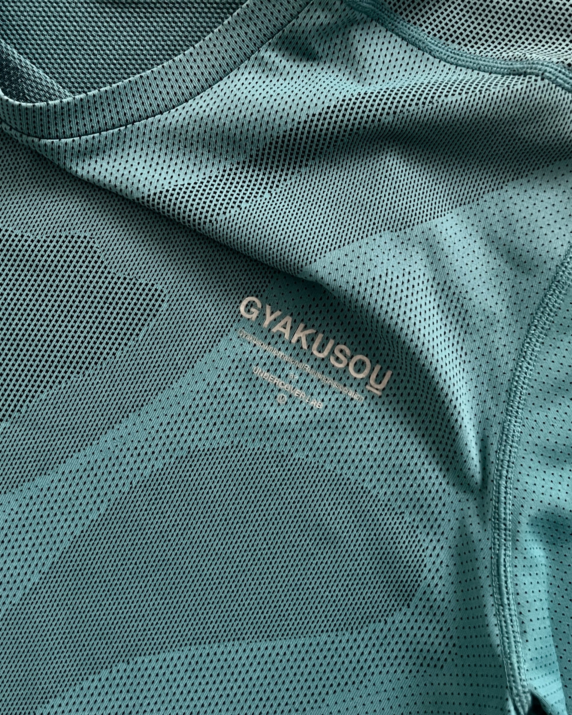 Nike Gyakusou FW15' Dri-Fit Sweat Map Technical T-Shirt Turquoise Blue - Size M