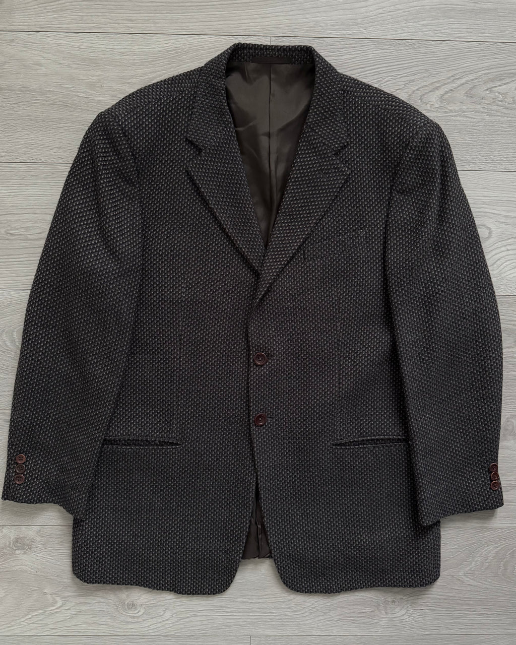 Armani 1990s Wool Textured Sports Jacket - Size XL