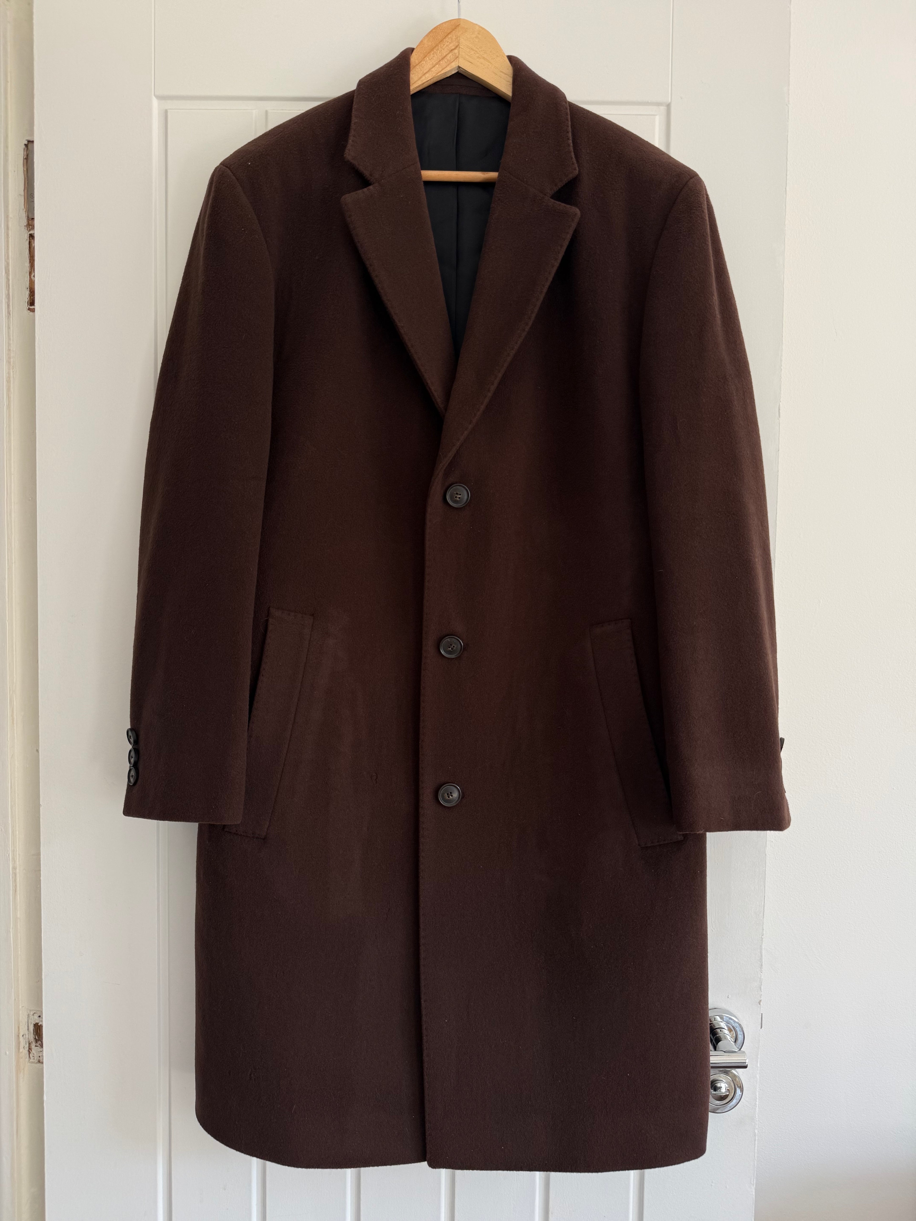Hugo Boss 1990s 'Stratus' Wool Cashmere Coat - Size M