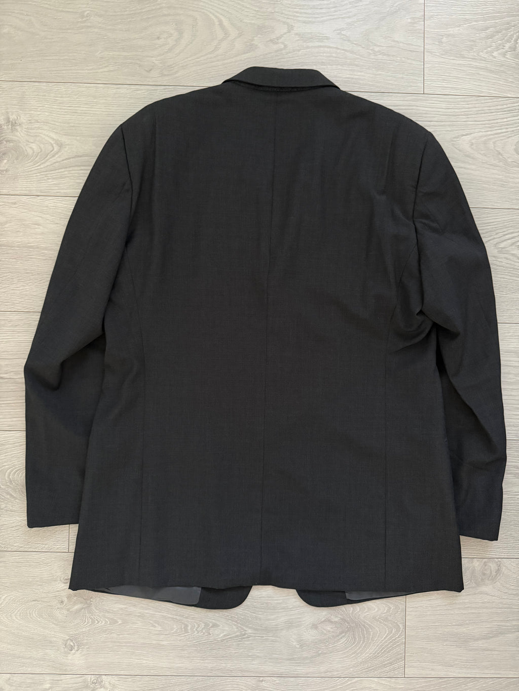 Giorgio Armani 1980s 3B Charcoal Grey Pleated Wool Suit - Size XL Jacket / 36" Waist