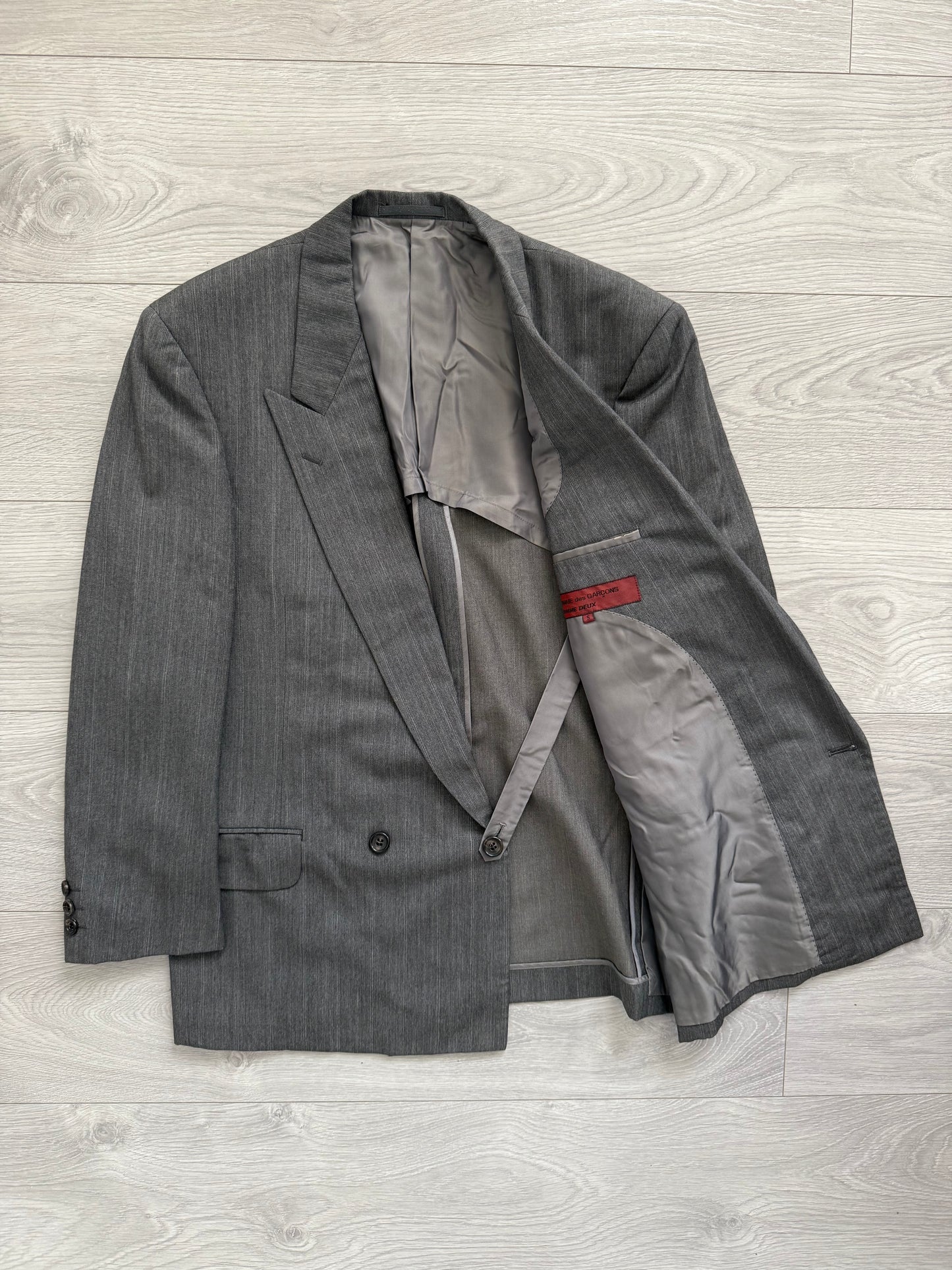 Comme Des Garcons Homme Deux 1989 Double-Breasted Pleated Suit - Size S Jacket / 32" Waist