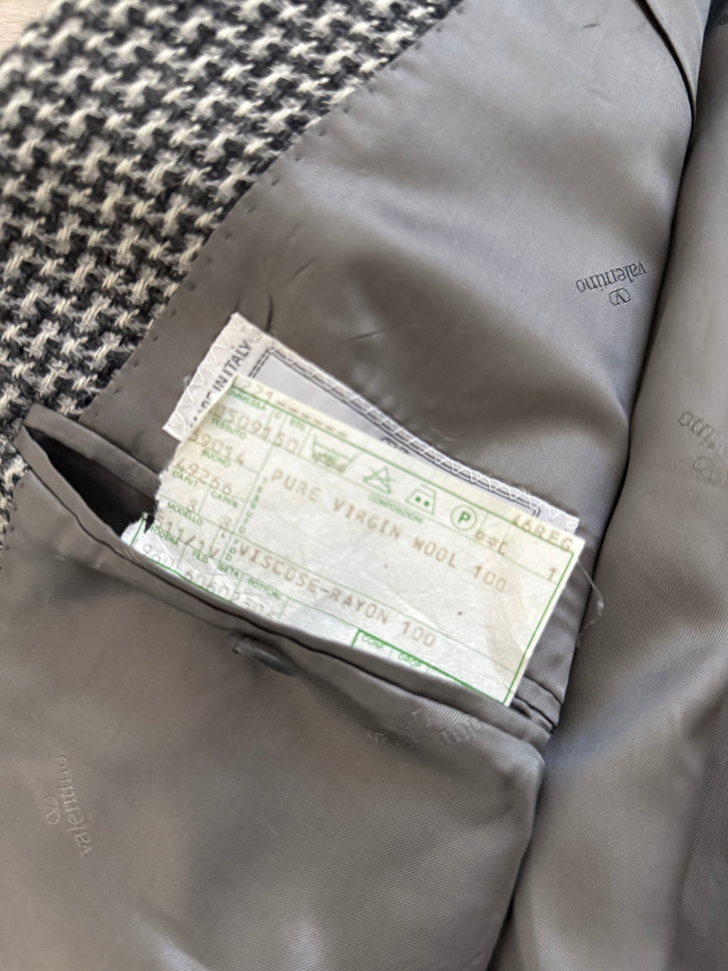Valentino 1980s Double Breasted Peaked Lapel Wool Sports Blazer Jacket - Size S