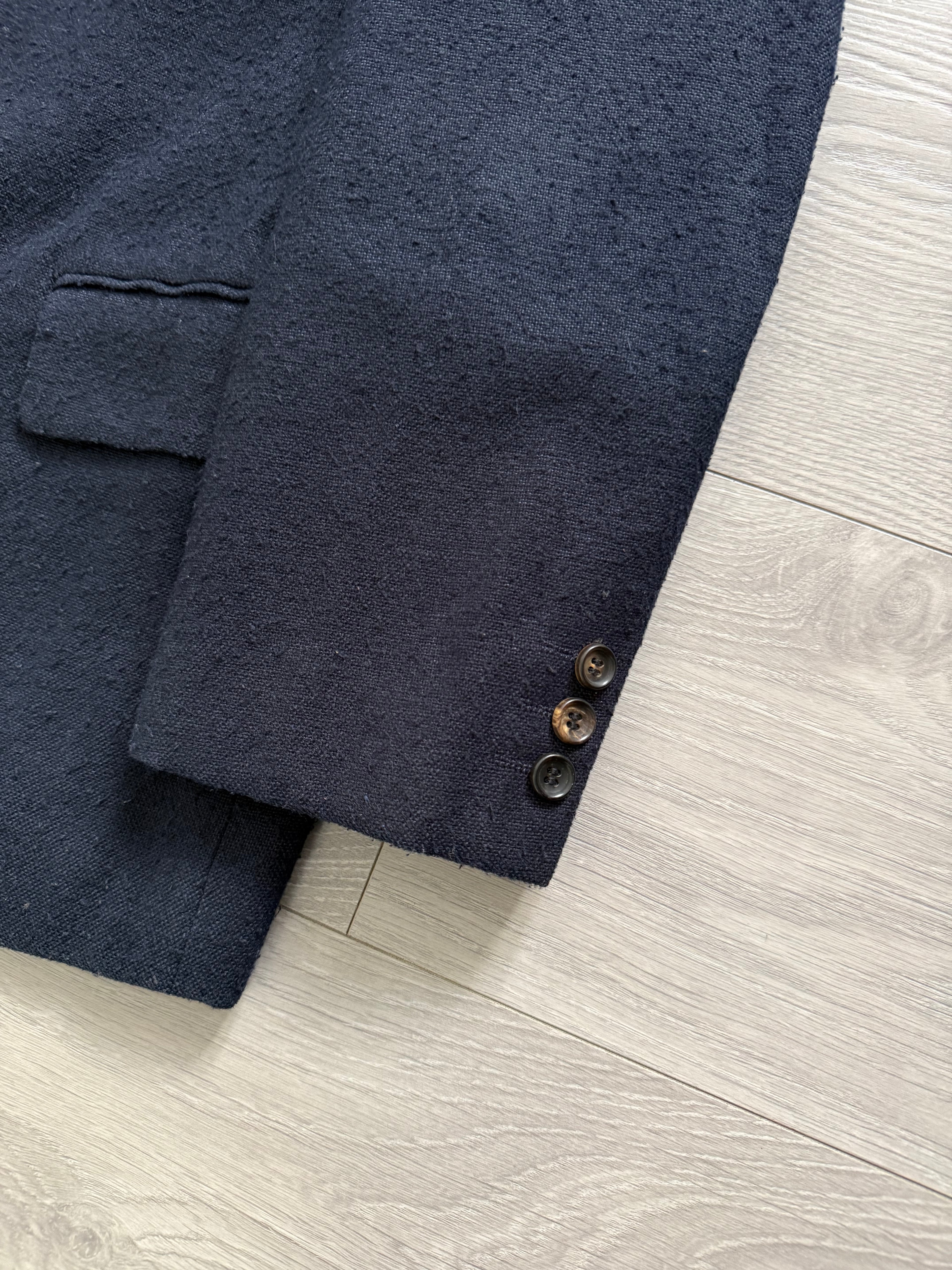 Comme Des Garcons Homme Plus SS1998 Structured Poly 'Pilled' Blue Suit - Size M Jacket / 32" Waist