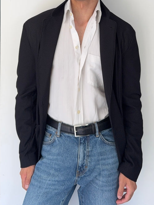 Armani 2000s 2B Mesh Tailored Sports Jacket Blazer - Size L