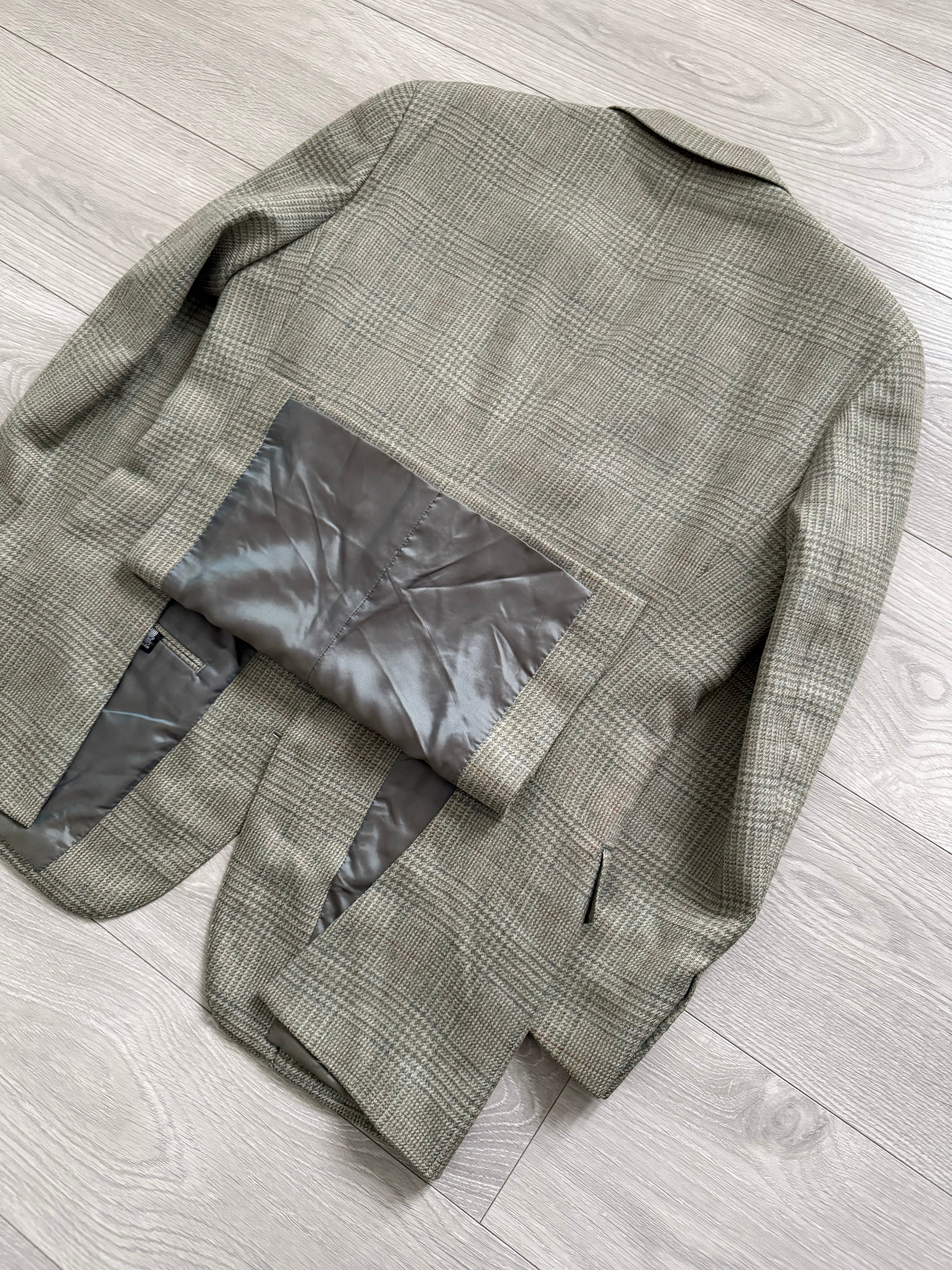 Chaps Ralph Lauren 1990s Checkered Wool Sports Jacket - Size L