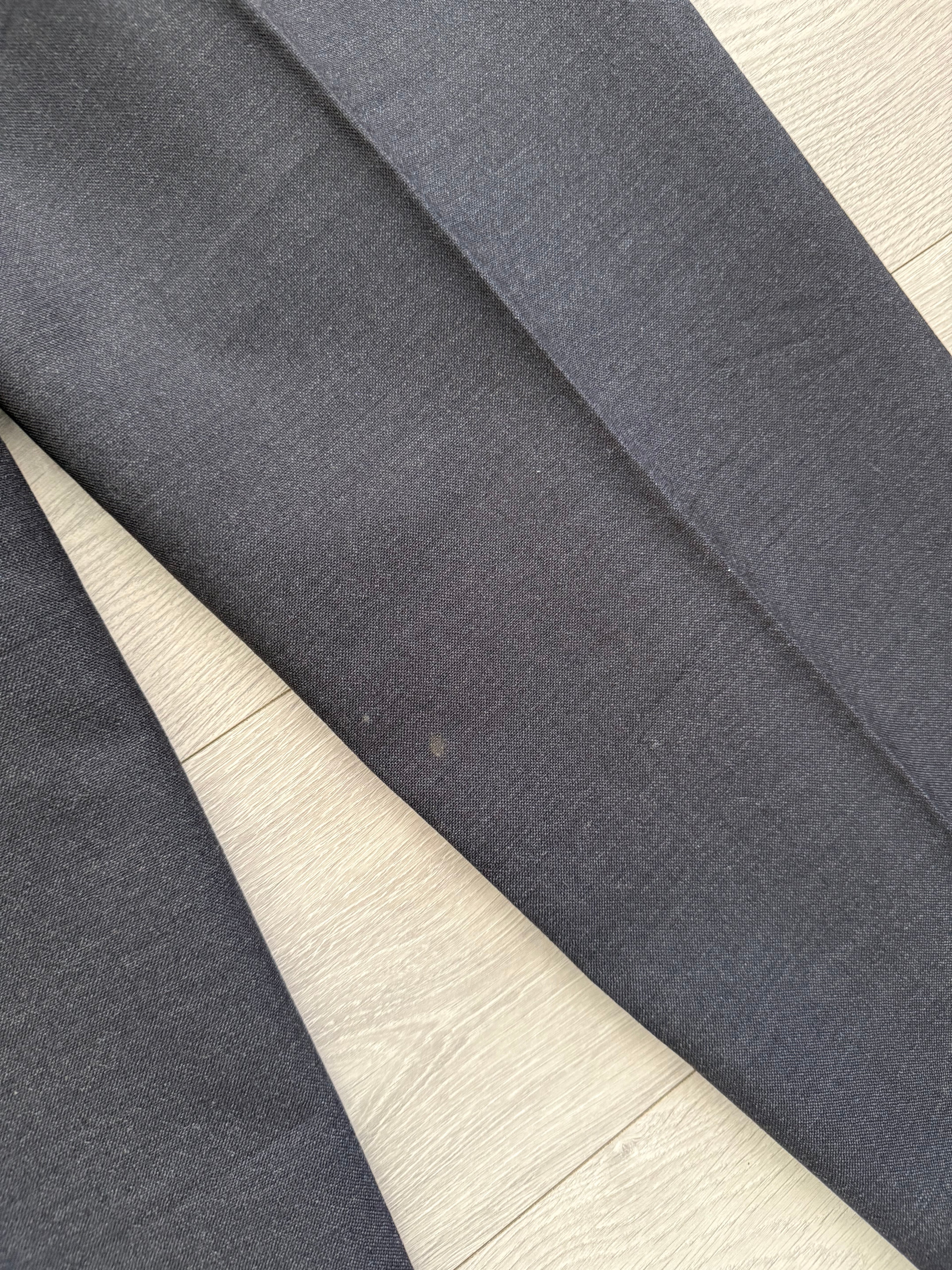 Krizia Armani 1990s Peaked Lapel Double Breasted Pleated Wool Suit Navy - Size M Jacket / 31" Waist
