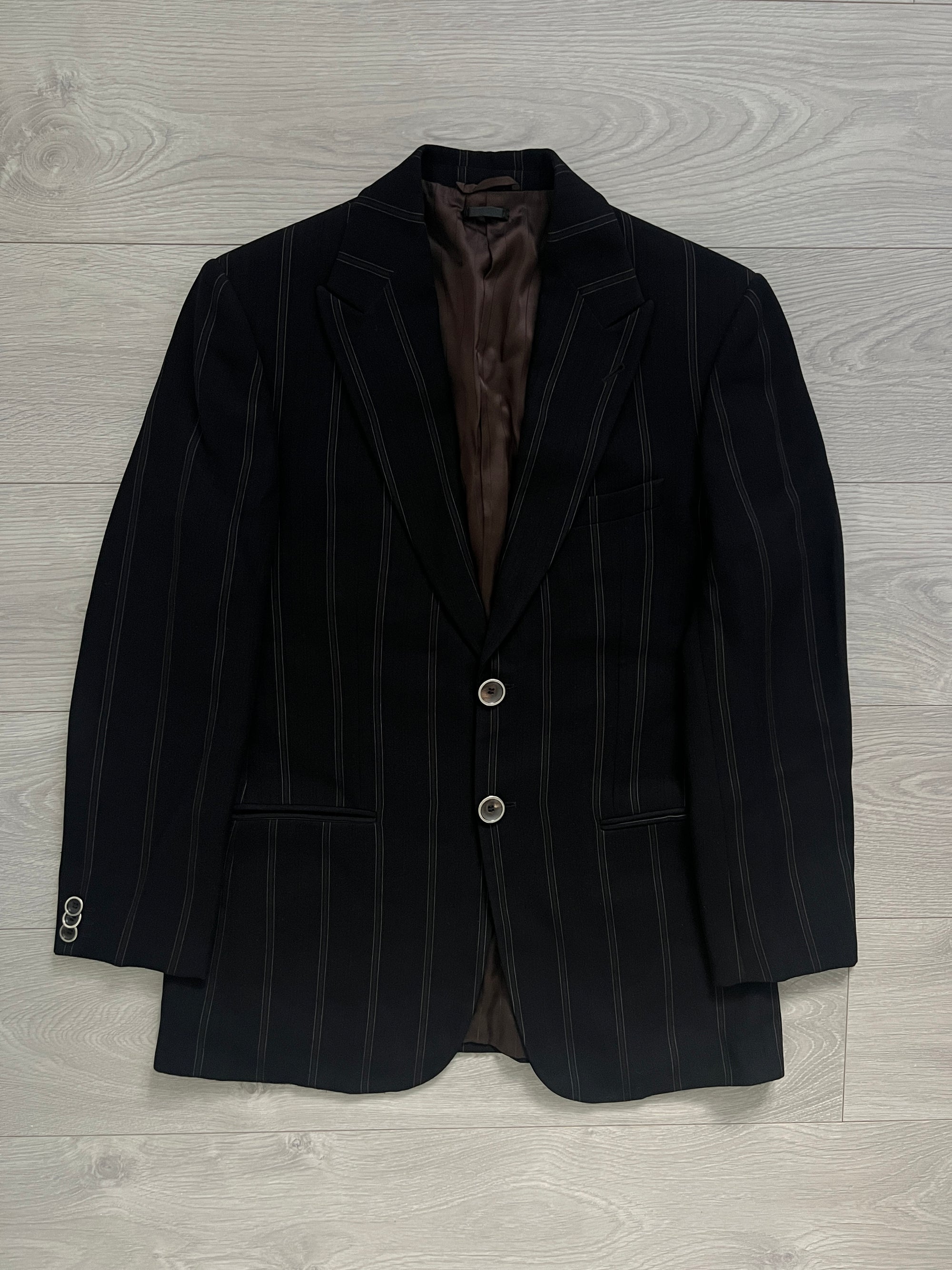 Giorgio Armani 1990s Striped Relaxed Suit - Size S Jacket / 32" Waist