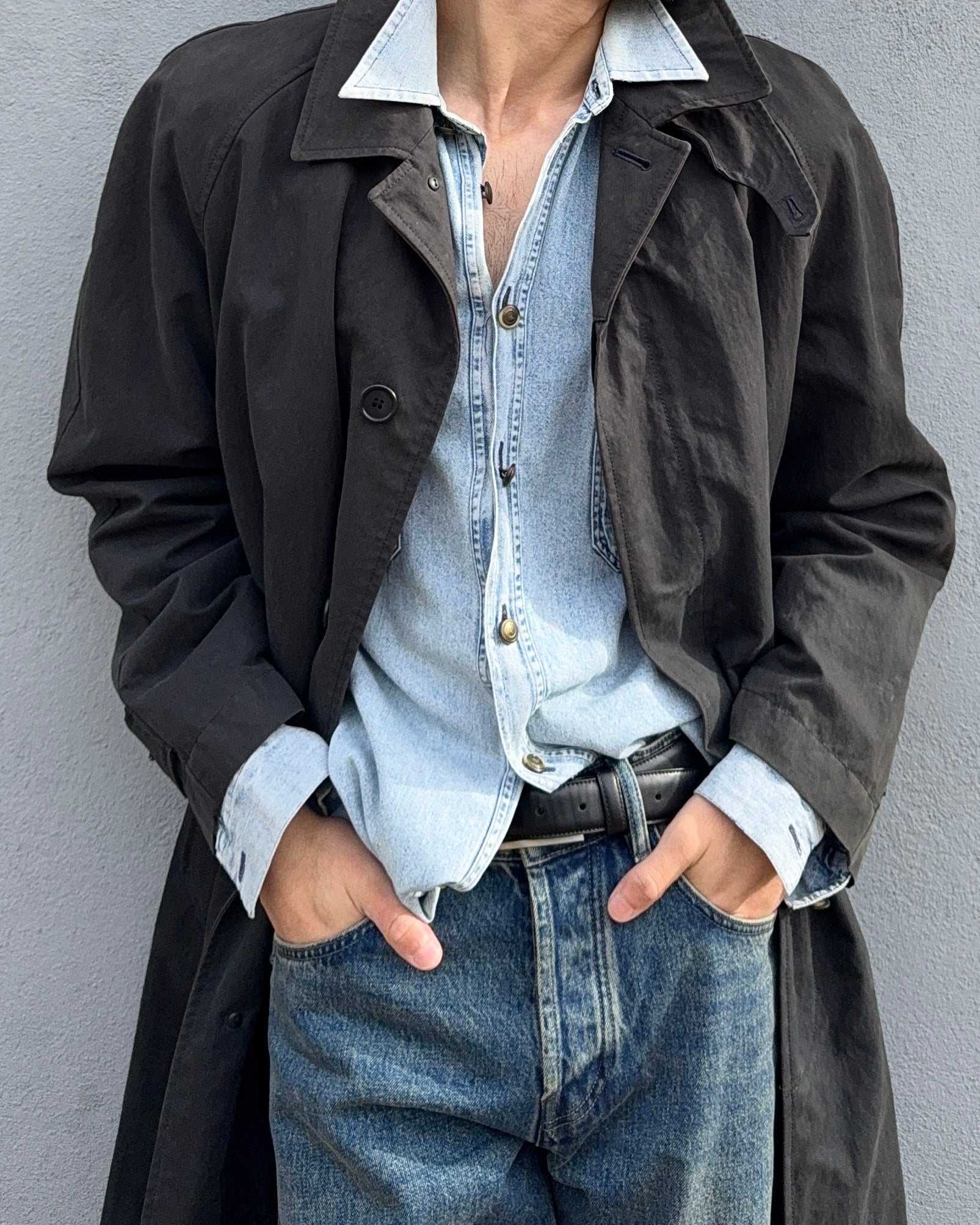 Armani 1990s Relaxed Denim Shirt - Size L