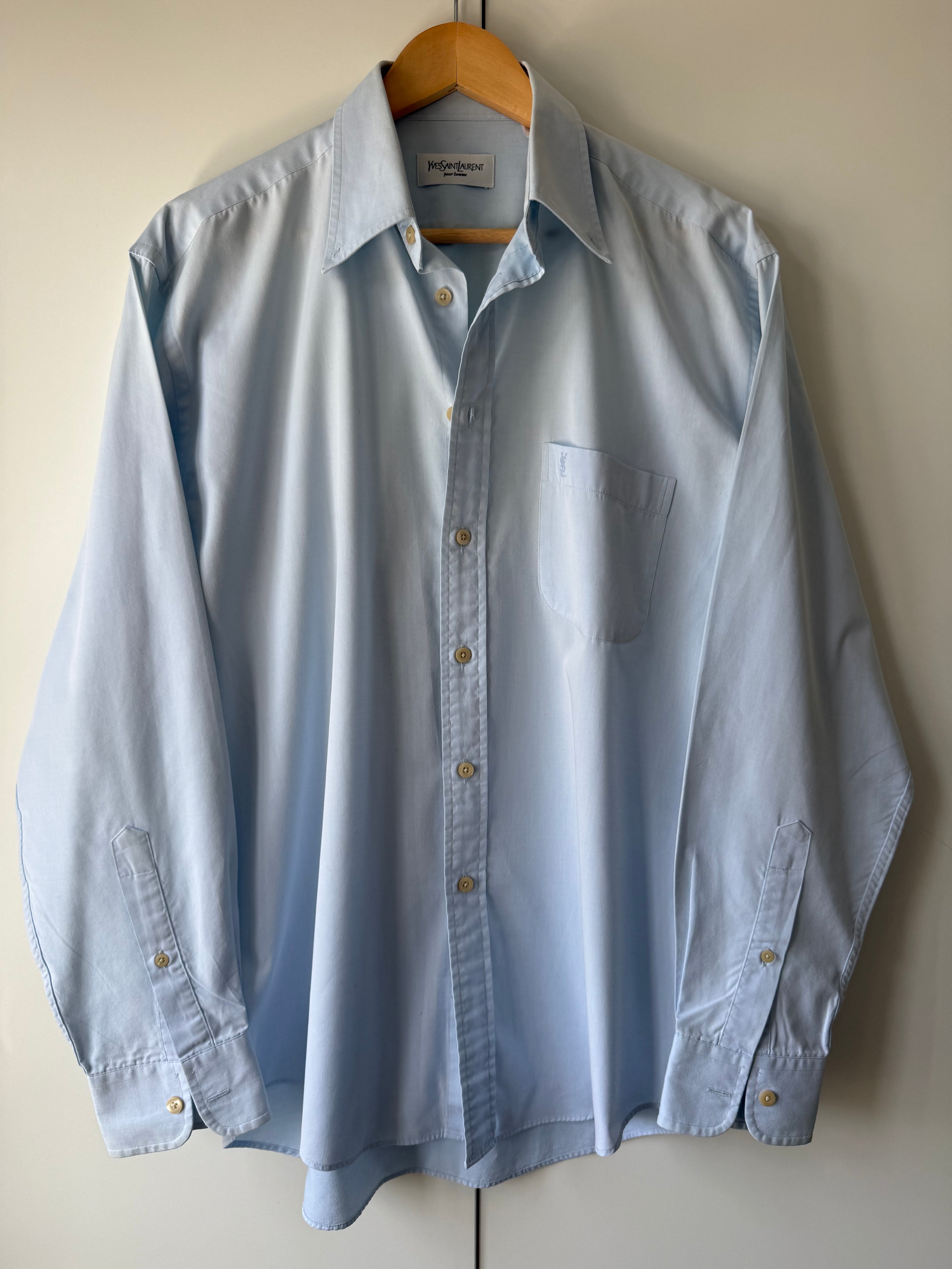 Yves Saint Laurent 1990s Blue Shirt - Size L