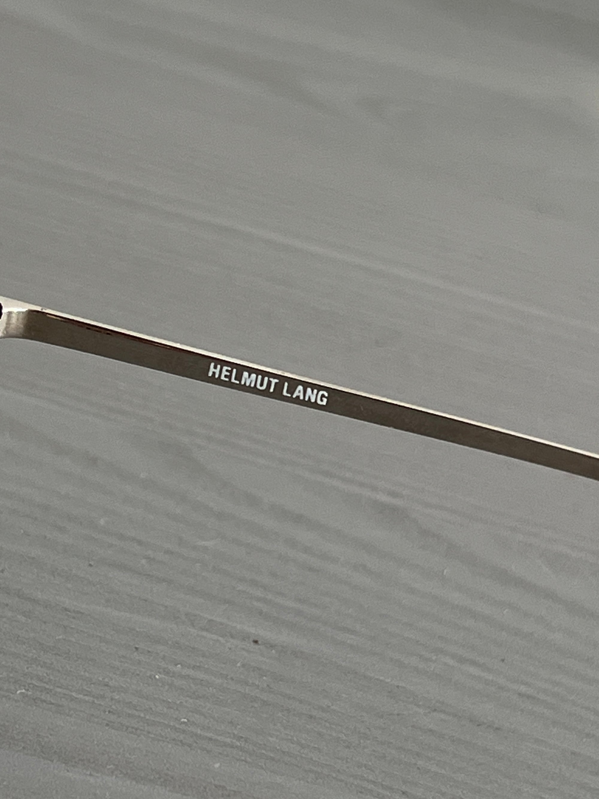 Helmut Lang 1999 Titanium Metal Sunglasses