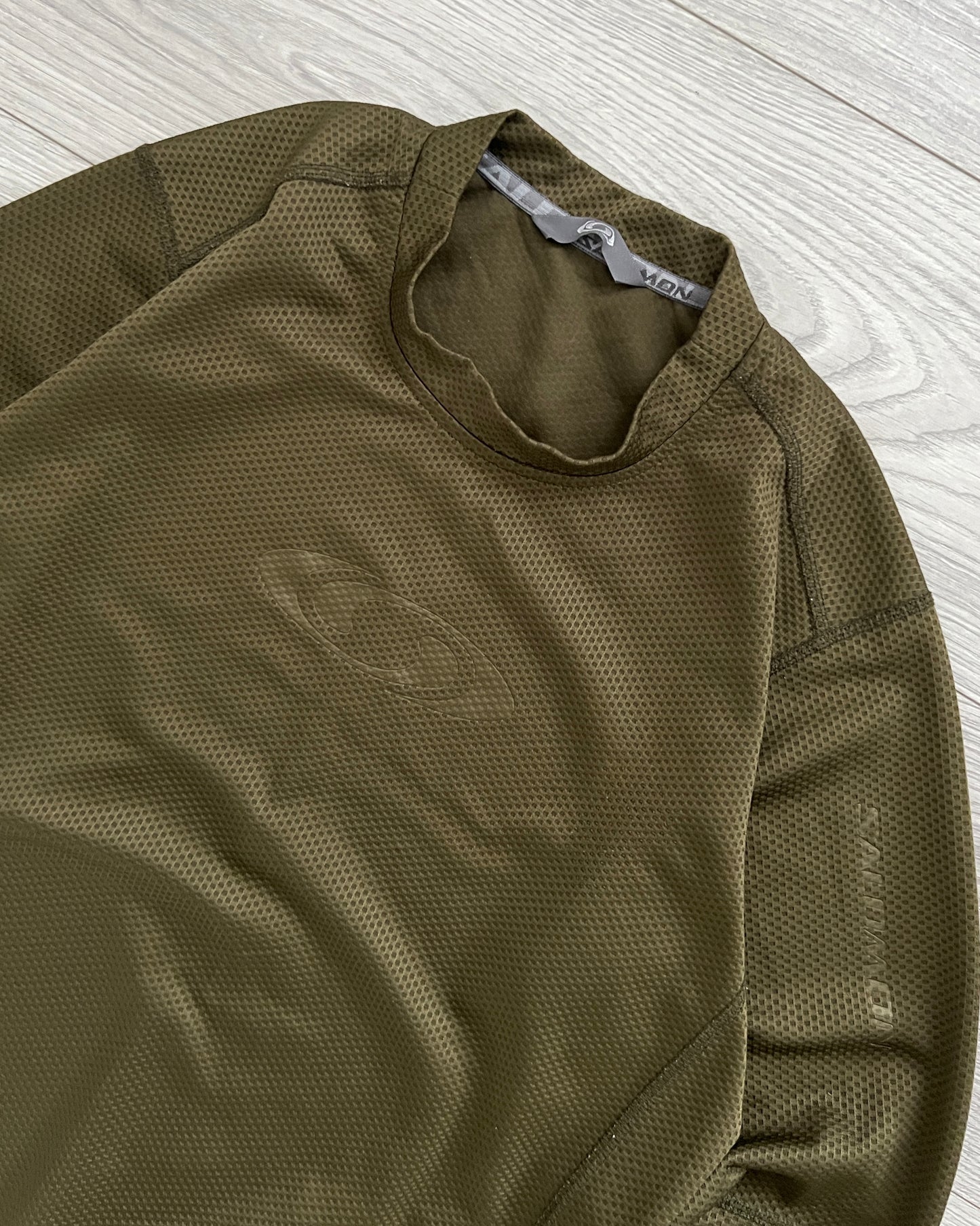 Salomon 00s Moto Mesh Olive Green Technical Long Sleeve - Size S