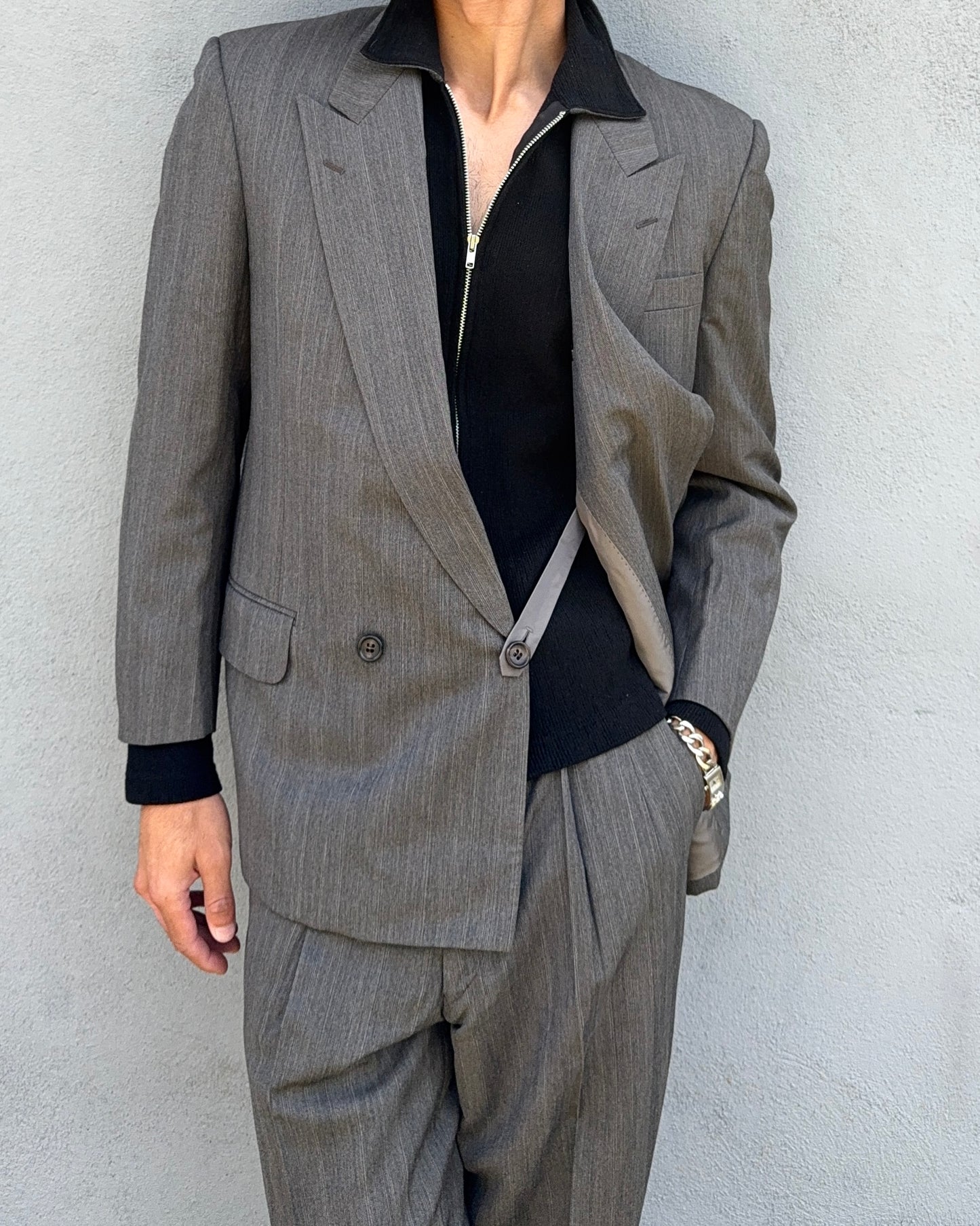 Comme Des Garcons Homme Deux 1989 Double-Breasted Pleated Suit - Size S Jacket / 32" Waist