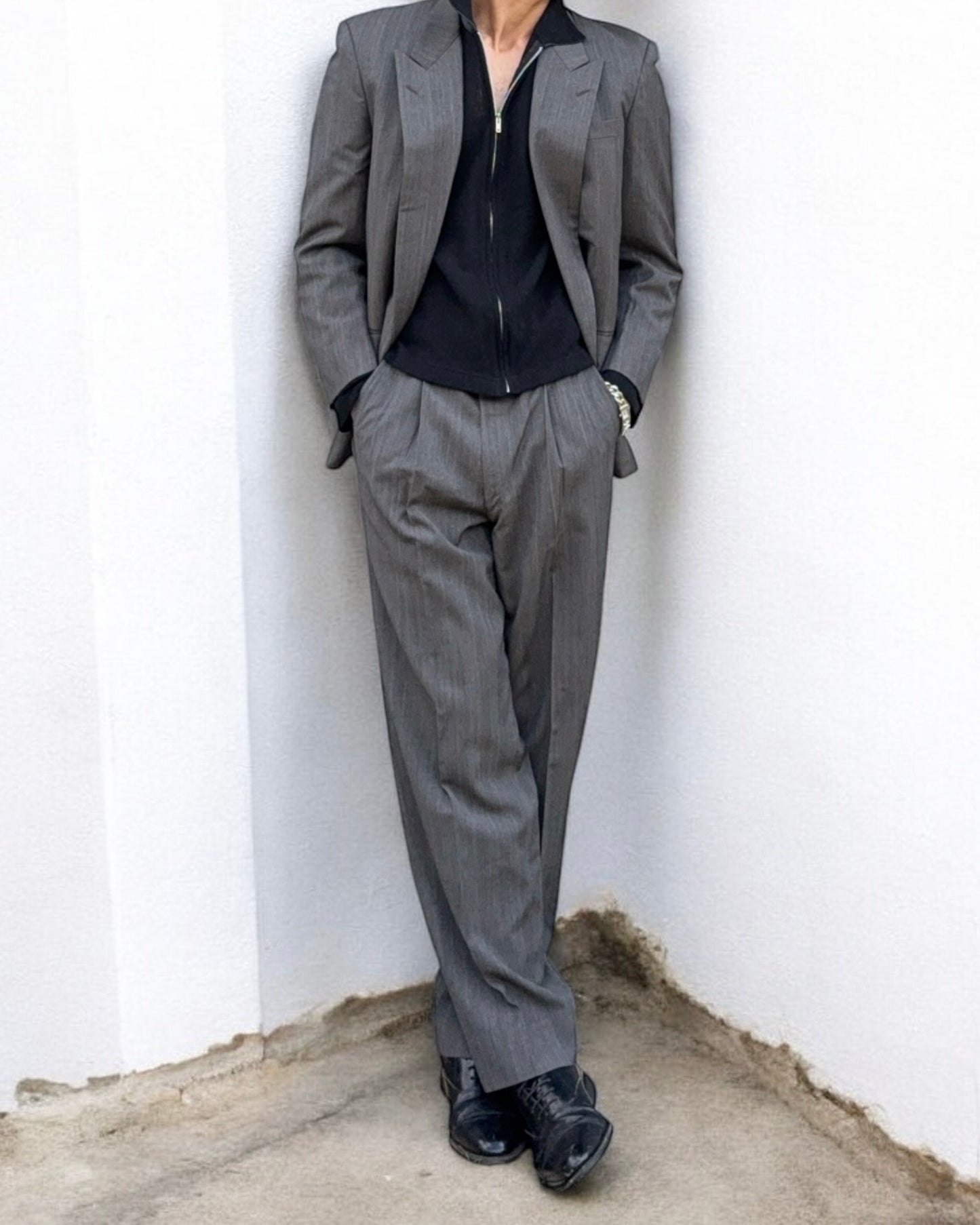 Comme Des Garcons Homme Deux 1989 Double-Breasted Pleated Suit - Size S Jacket / 32" Waist