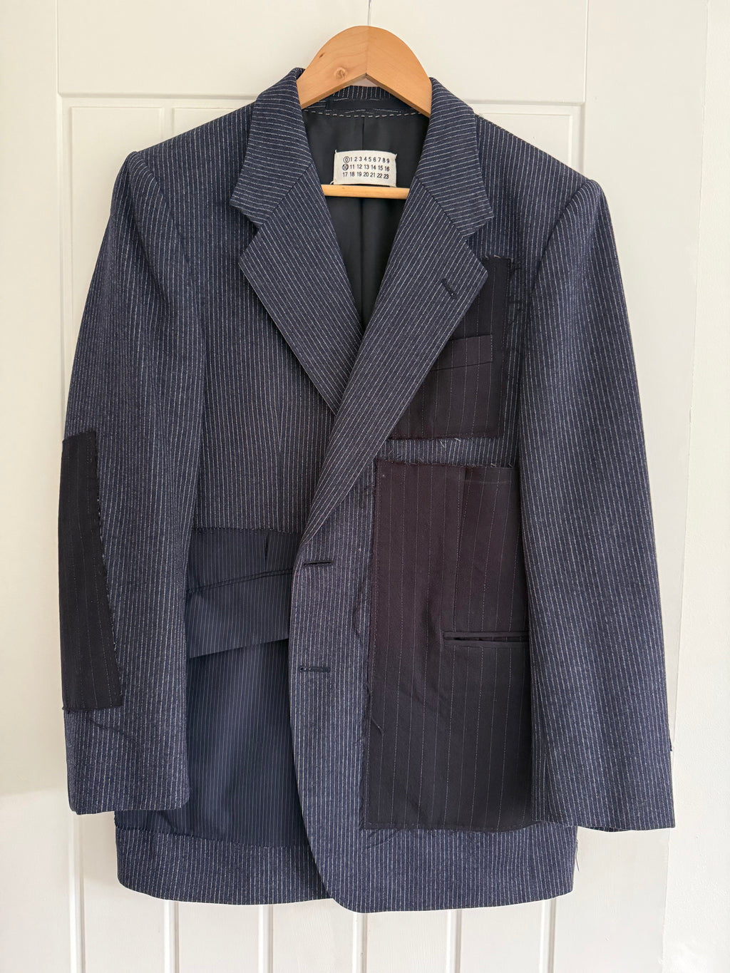 Maison Martin Margiela AW2004 Artisanal Line (0)(10) Reconstructed Patchwork Blazer Jacket - Size M