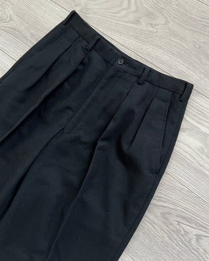 Comme Des Garcons Homme Plus 1990s Pleated Wool Trousers - Size 30