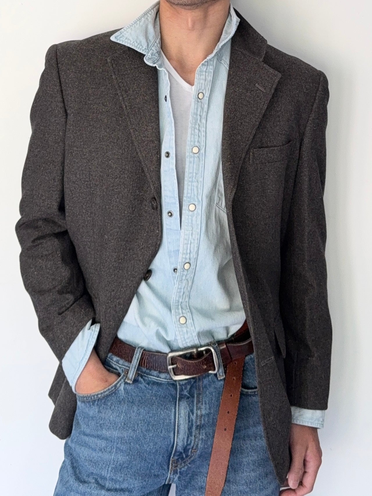 Chaps Ralph Lauren 1990s Wool 3B Sports Jacket - Size L