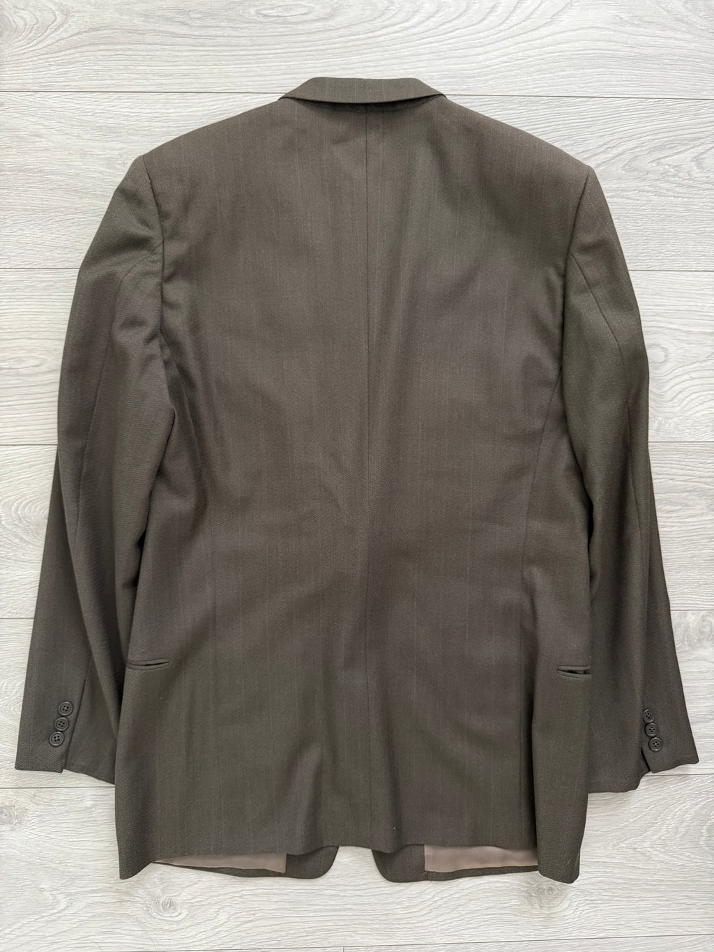 Giorgio Armani 1980s 2B Taupe Brown Wool Sports Jacket Blazer - Size XL