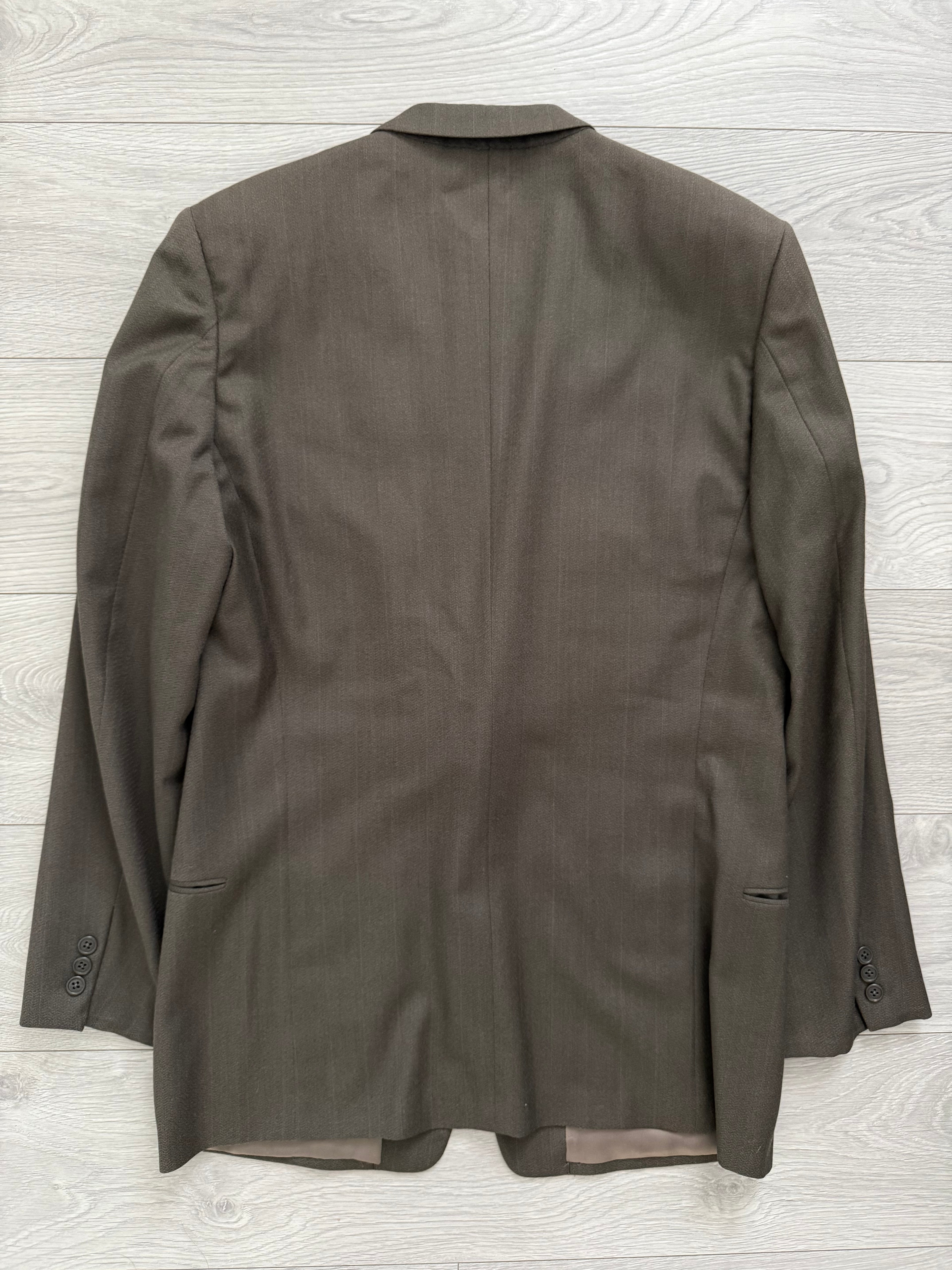 Giorgio Armani 1980s 2B Taupe Brown Wool Sports Jacket Blazer - Size XL