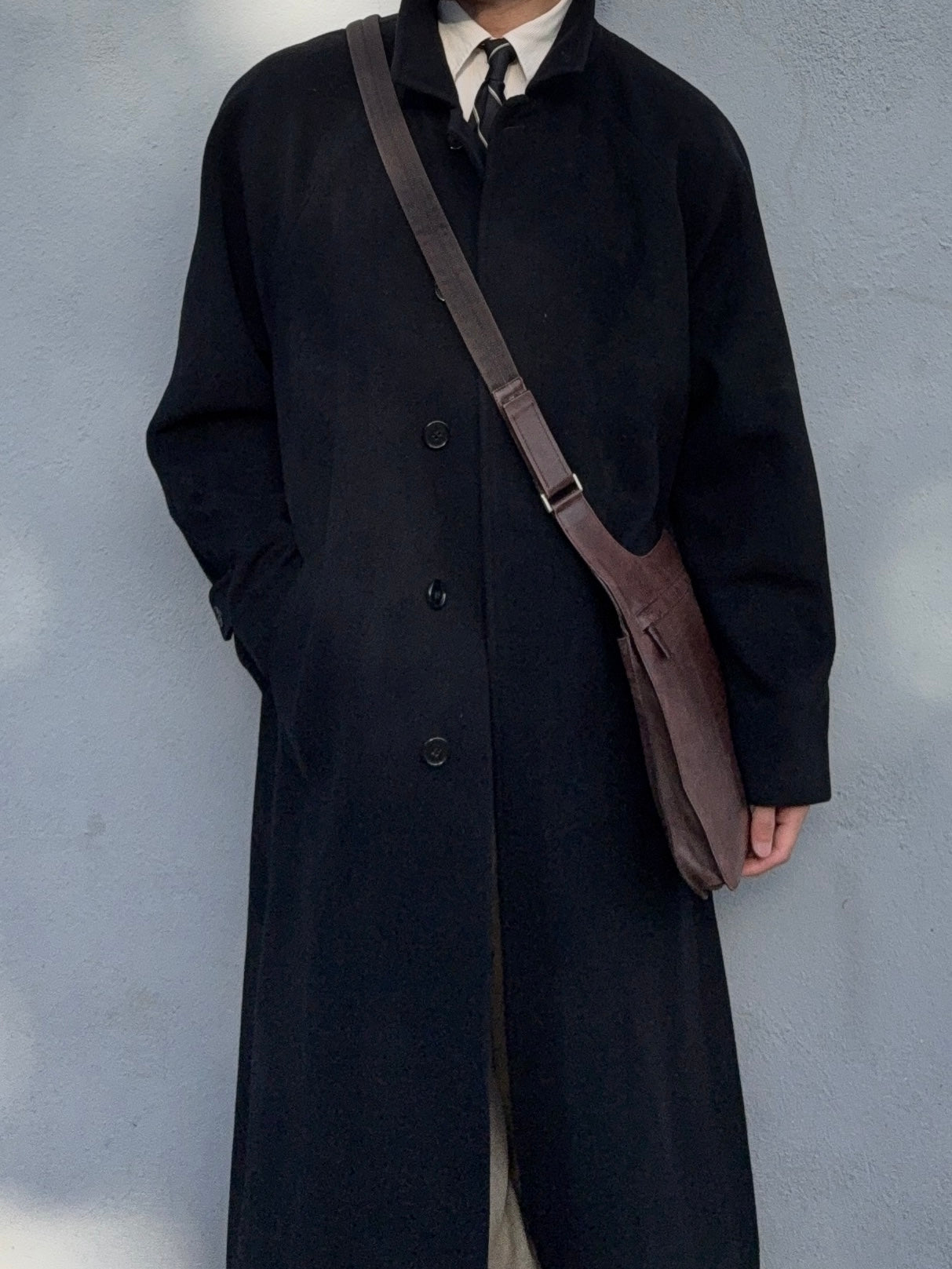 Prada Mainline 1990s Tobacco Brown Aged Leather Crossbody Bag