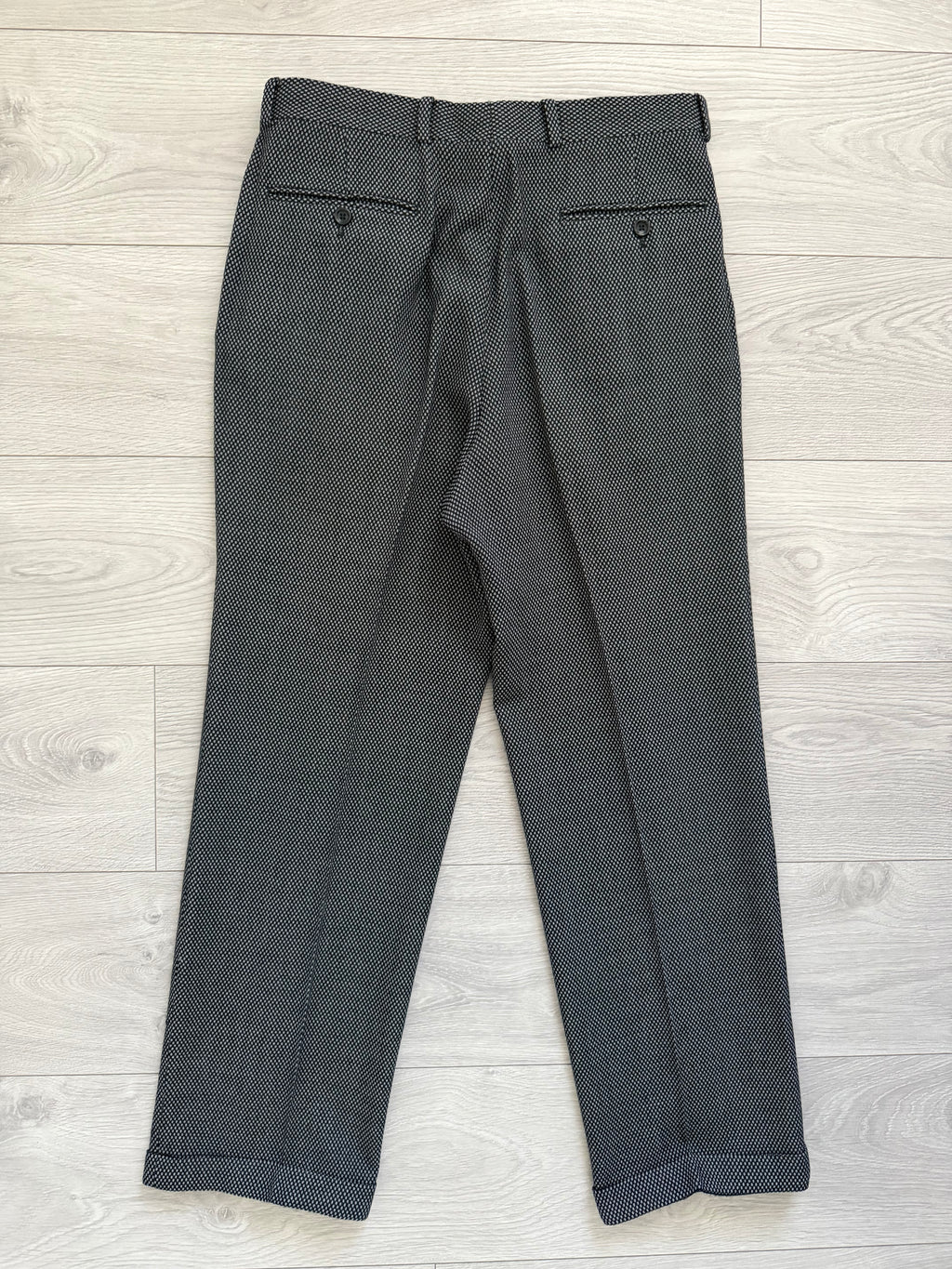 Armani 1990s 3B Textured Pleated Wool Suit  - Size M Jacket / 32" Waist