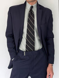 Helmut Lang 1999 Metal Tab 3B Navy Wool Suit - Size S Jacket / 30" Waist