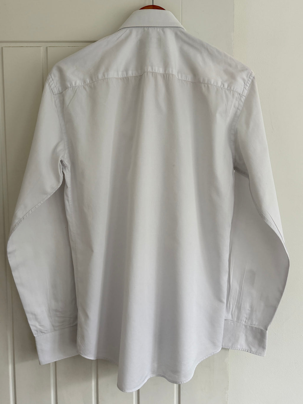 Emporio Armani White Cotton Shirt - Size Medium