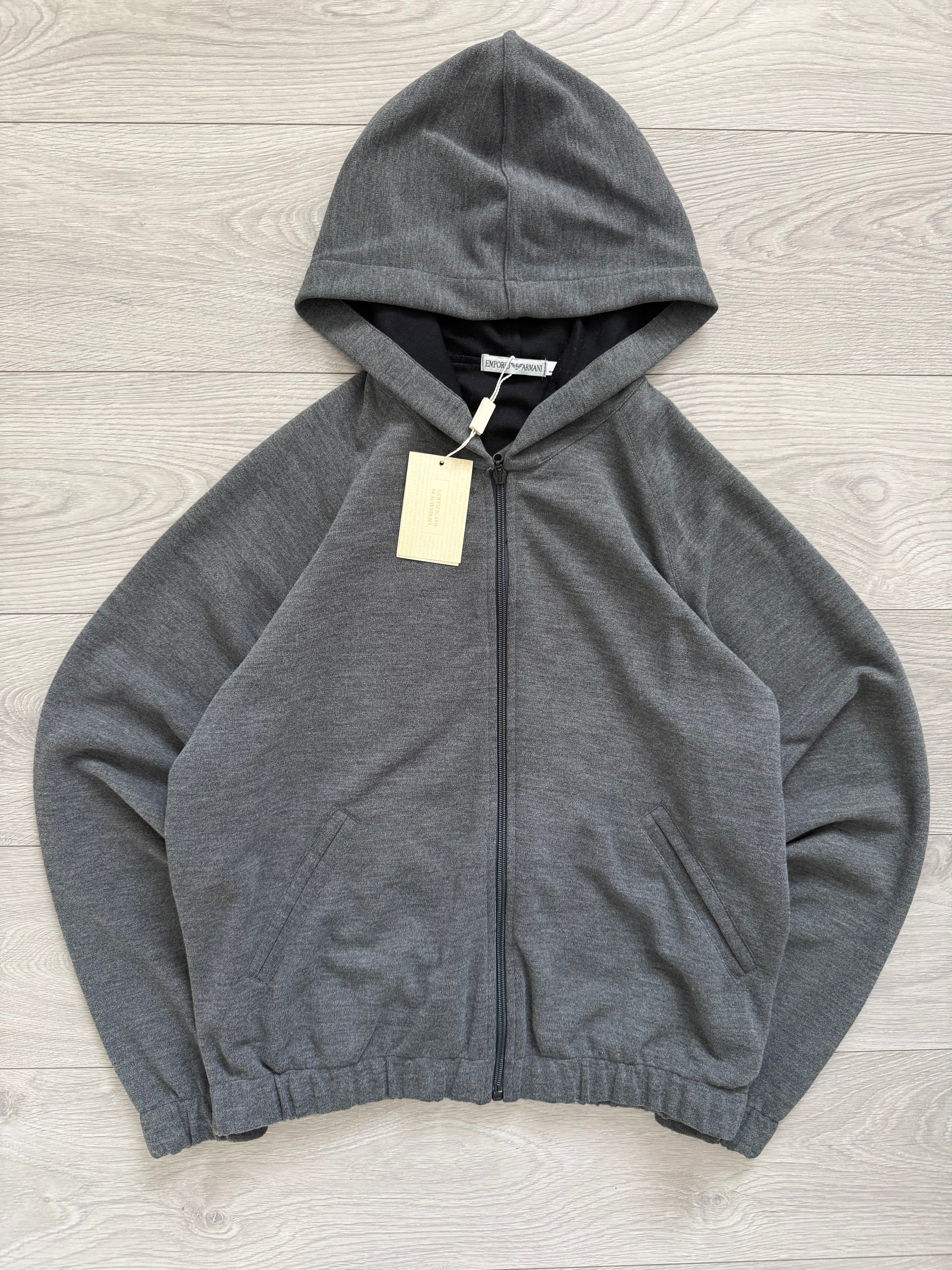 Emporio Armani 1990s Grey Pleated Tracksuit Set - Size M