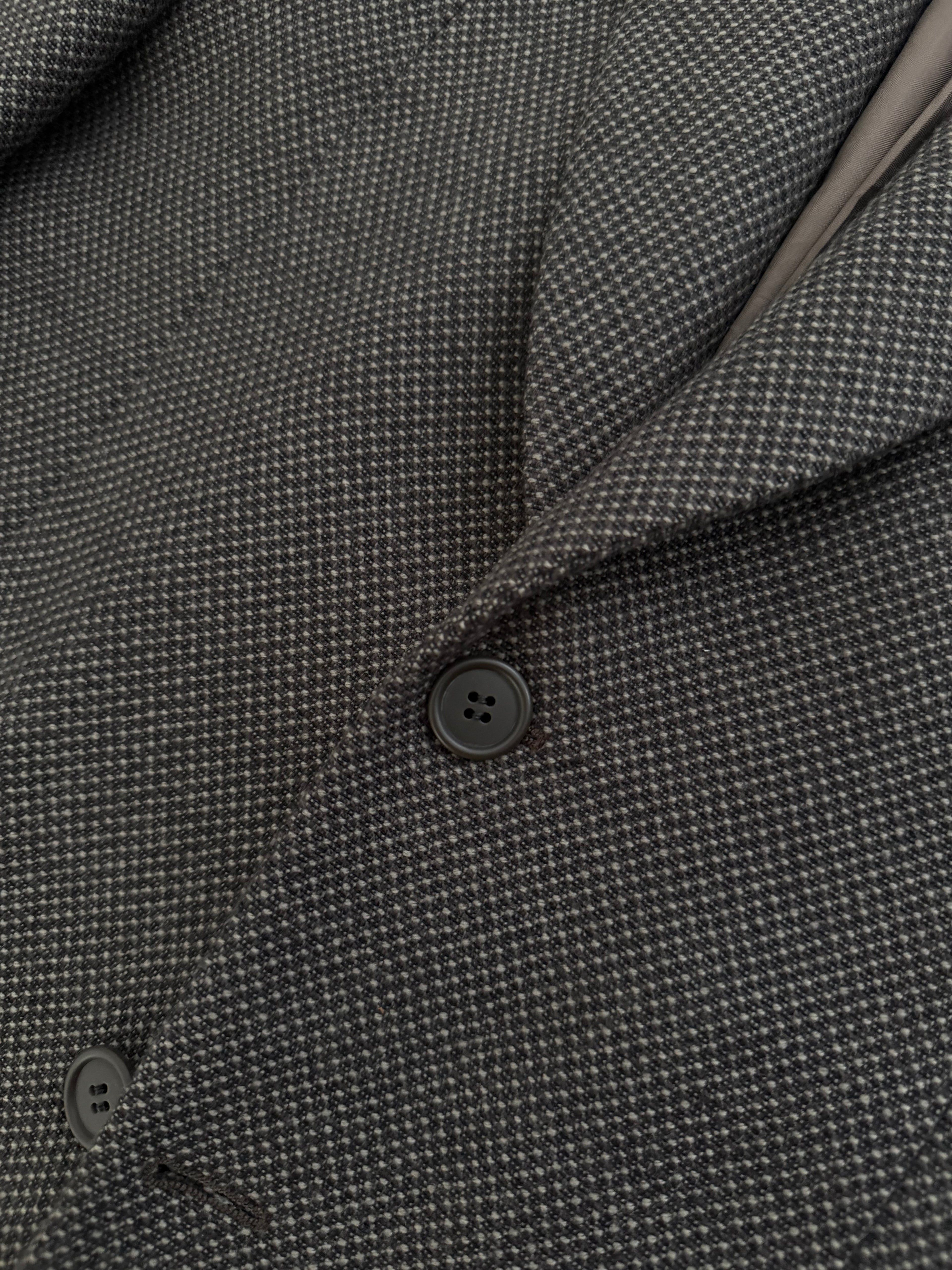 Giorgio Armani 1980s Textured 2B Wool Brown Sports Blazer Jacket - Size M