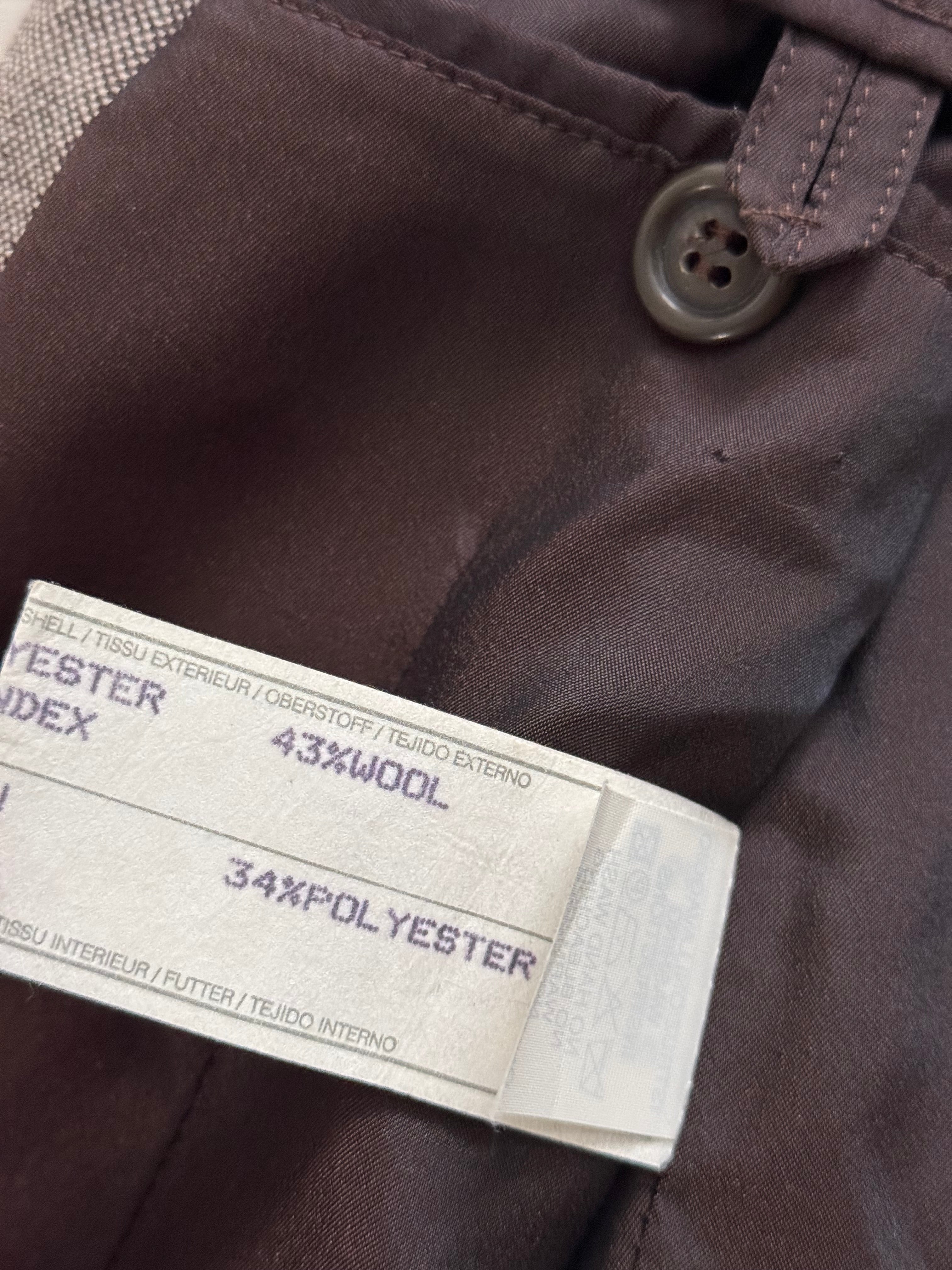 Emporio Armani 1998 Nehru Collar Taupe Brown Sports Jacket - Size S