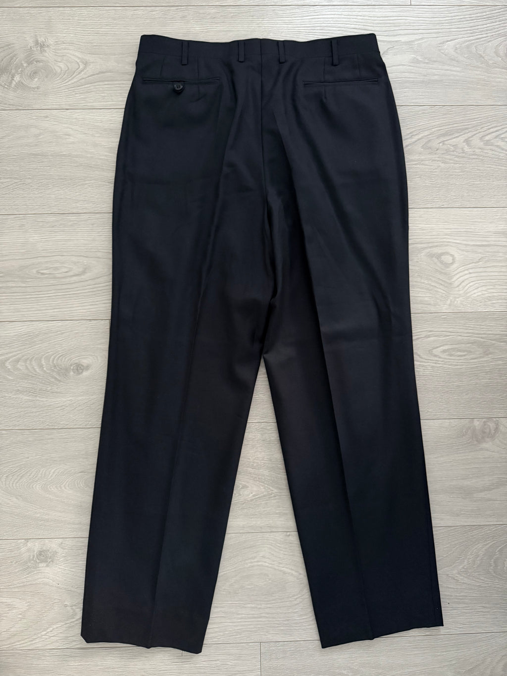 Le Chic Doremuil Fabric Pleated Wool Suit - Size L Jacket / 34" Waist