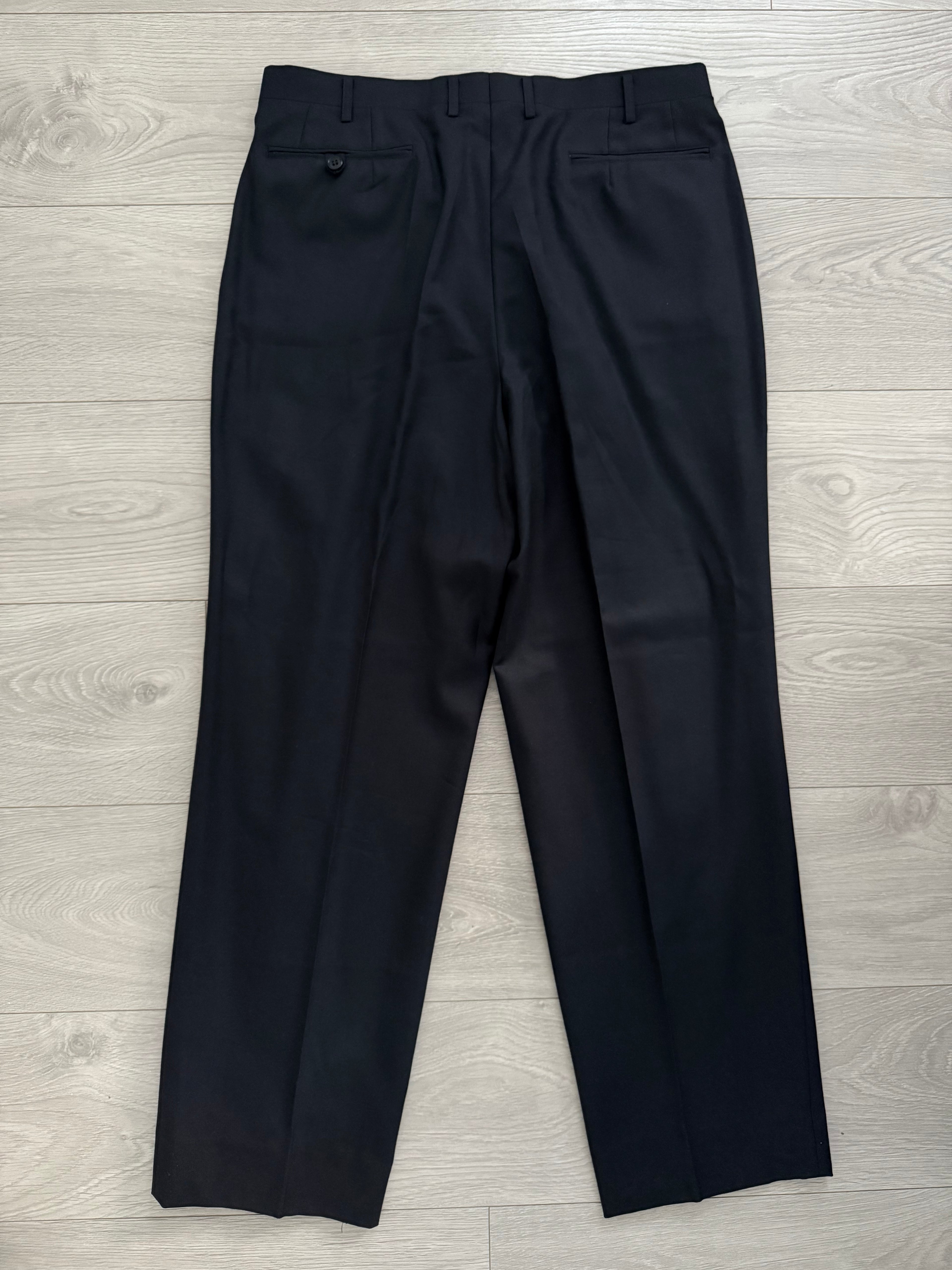 Le Chic Doremuil Fabric Pleated Wool Suit - Size L Jacket / 34" Waist