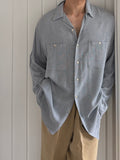 Saks Fifth Avenue 1990s Italian Fabric Relaxed Rayon Shirt - Size M