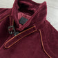 Prada FW2017 Runway Burgundy Red Western Corduroy Belted Coat - Size M