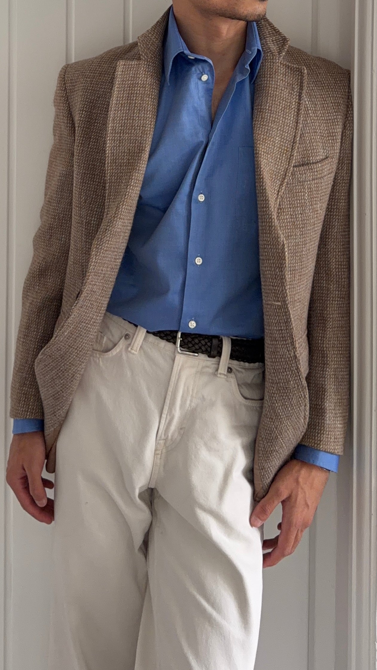 Armani 2000s Blue Cotton Shirt - Size M