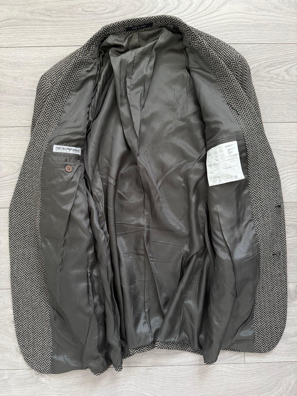 Emporio Armani SS1997 2B Herringbone Wool Sports Jacket Blazer - Size M