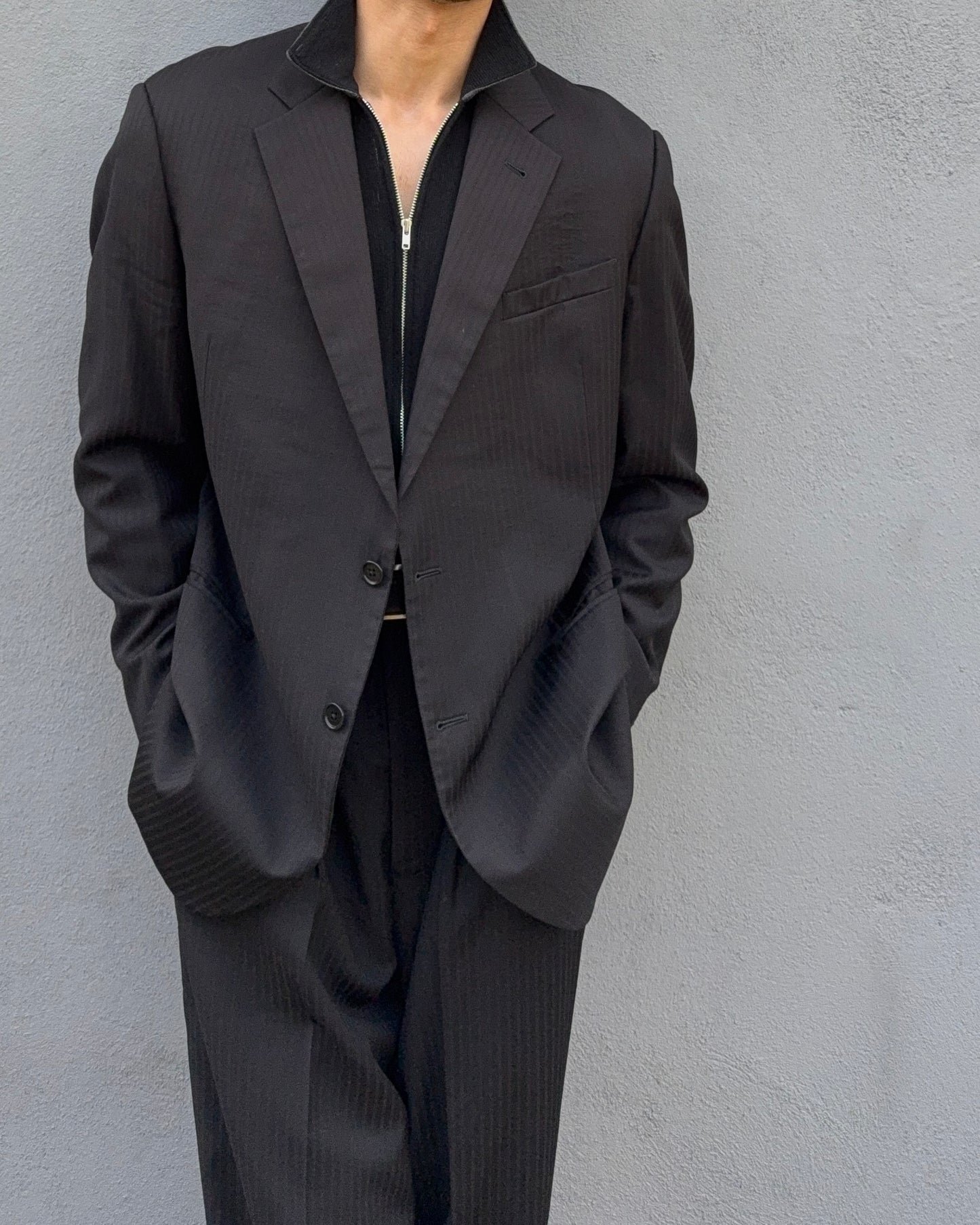 Armani 1990s 2B Pleated Wool Suit - Size XL Jacket / 40" Waist