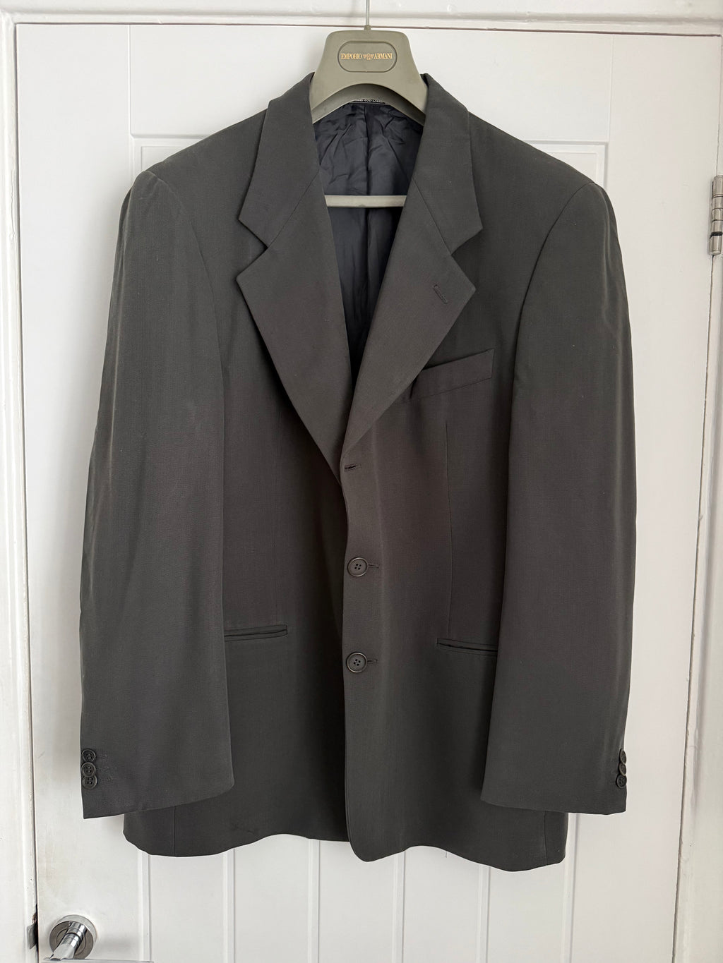 Giorgio Armani 1980s Fluid Wool 3B Blazer Jacket - Size XL